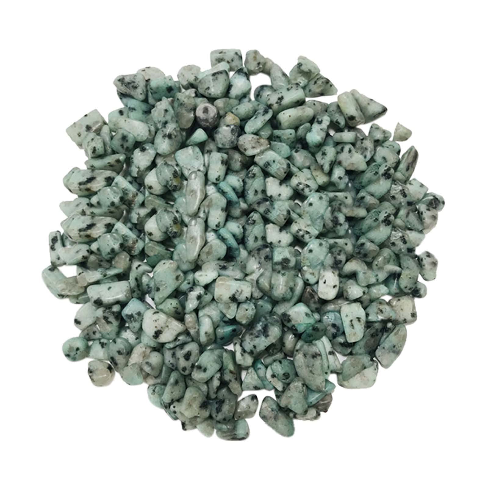 Small Green Stones Polished River Rocks For Ornamental Plants Aquarium Gravel Stones For Potted Plants Succulents Bonsai Terrarium Fairy Garden DIY Project 100g Stones for Jewelry (1-G, One Size)