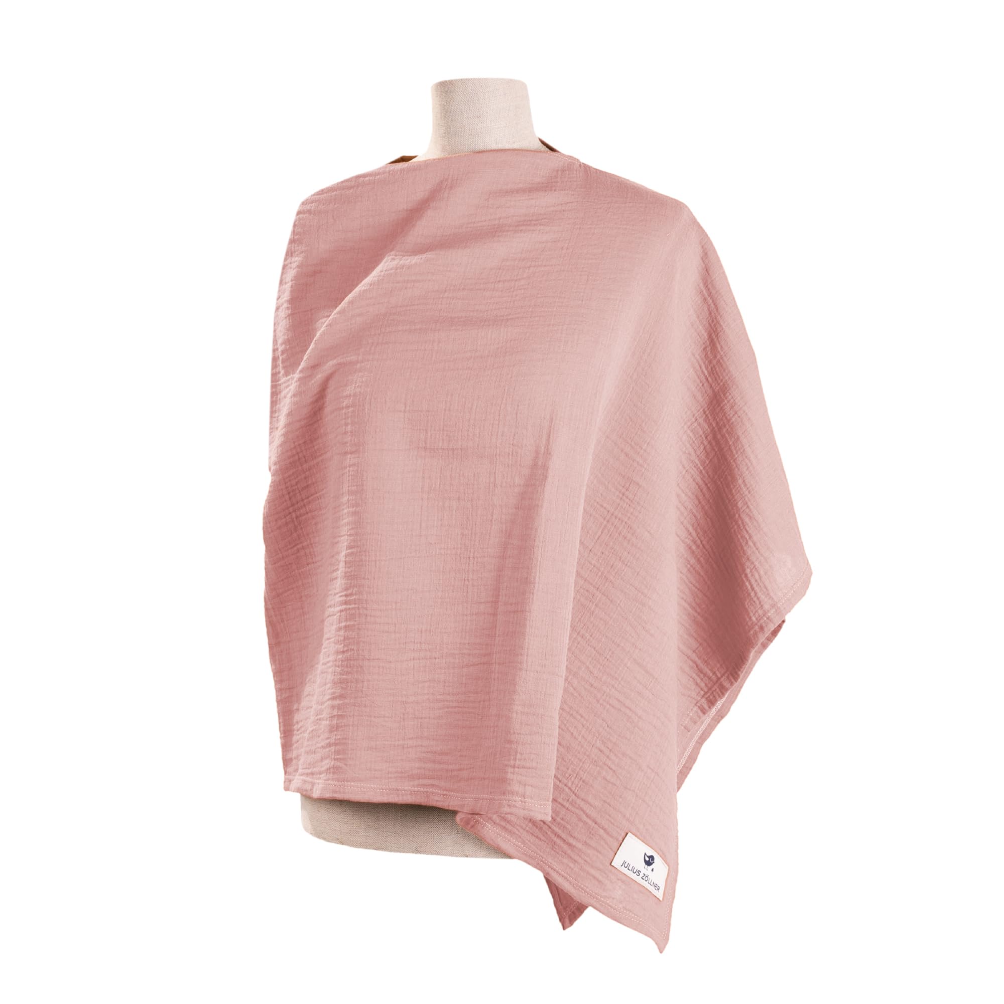 Julius Zöllner Stilltuch aus 100 Prozent Musselin-Baumwolle, OEKO-TEX STANDARD 100, Made in Germany, Dusty Rose