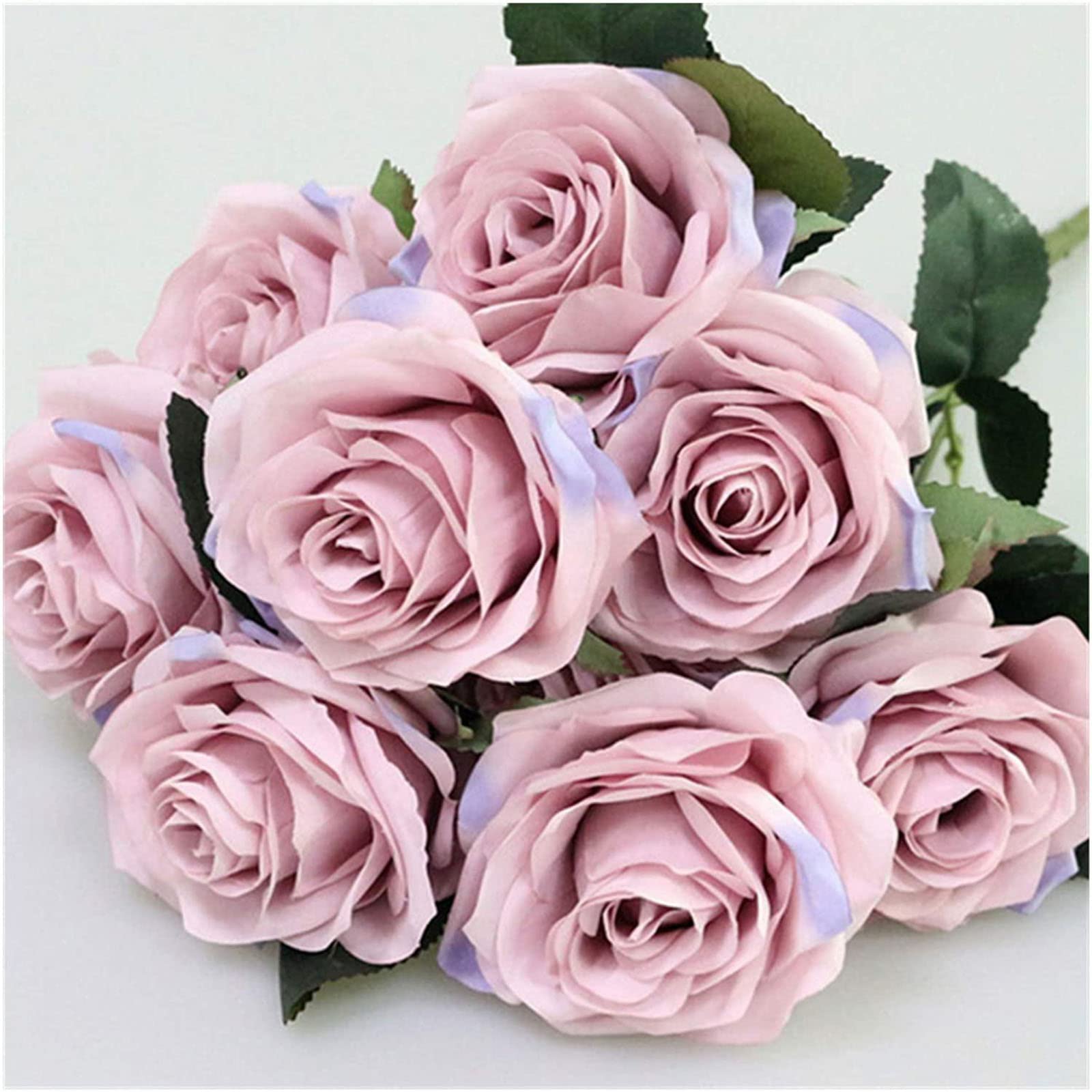 XDLEDMKIZ Artificial Flowers 1 Bunch French Rose Floral Bouquet Plastic Flowers Arrange Table Daisy Wedding Party Accessory Fake Flowers
