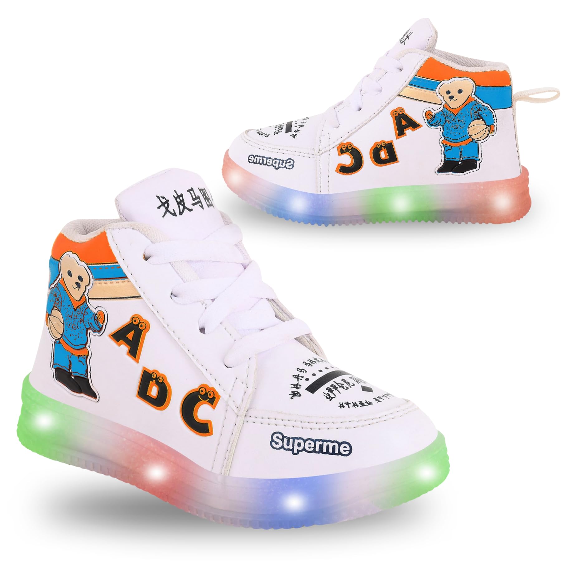 RICKENBAC Kids Latest Fashionable LED Light Shoes for Baby Boys and Girls (3.5 Years) White (B0D5CXS74C) Amazon Price History, Amazon Price Tracker