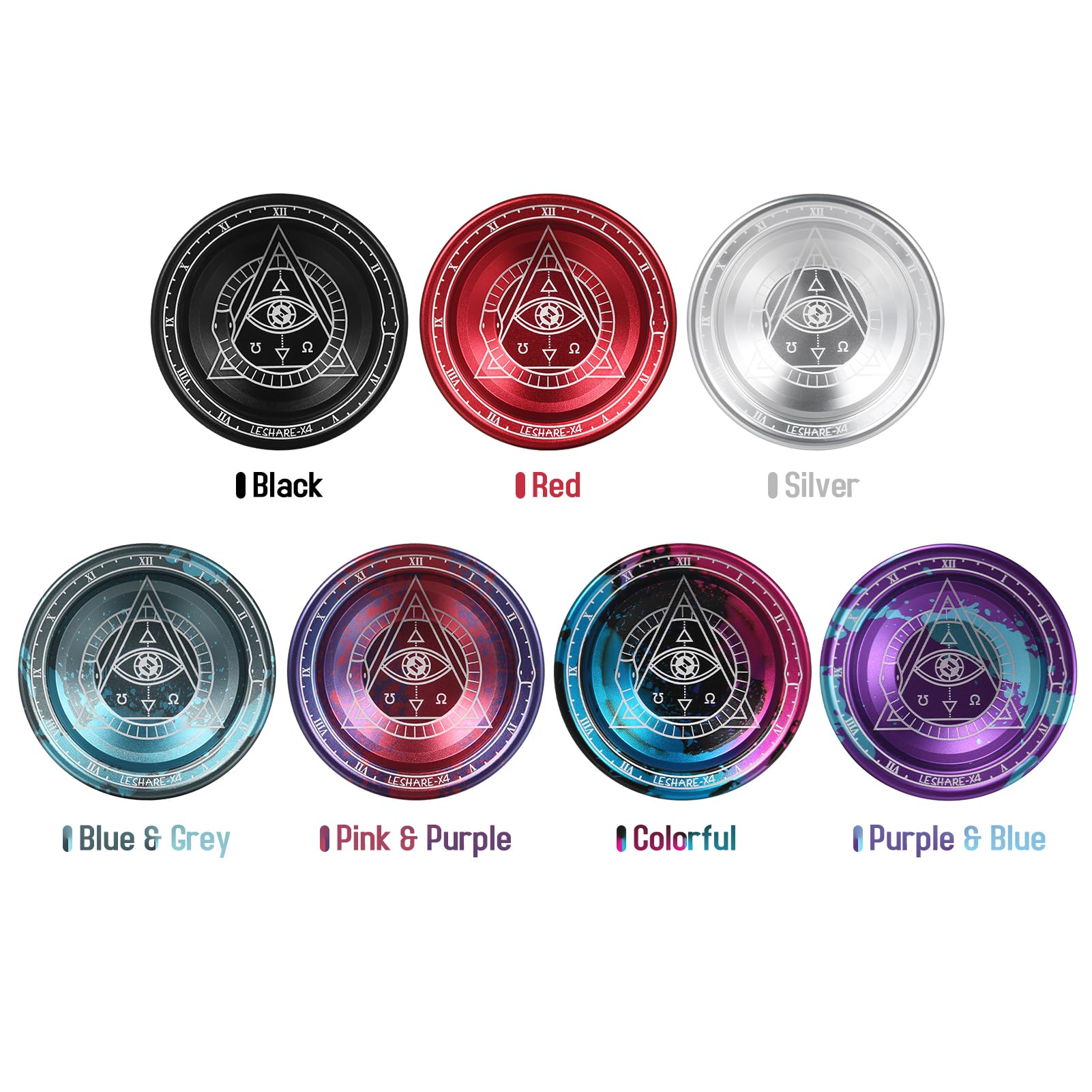 Lixada Yoyo professionale Competitive Alluminio Yoyo Ball con 5 corde e guantoDue set di cuscinetti, cuscinetti non attraenti/cuscinetti sensibili Yo-Yo per principianti e giocatori professionisti