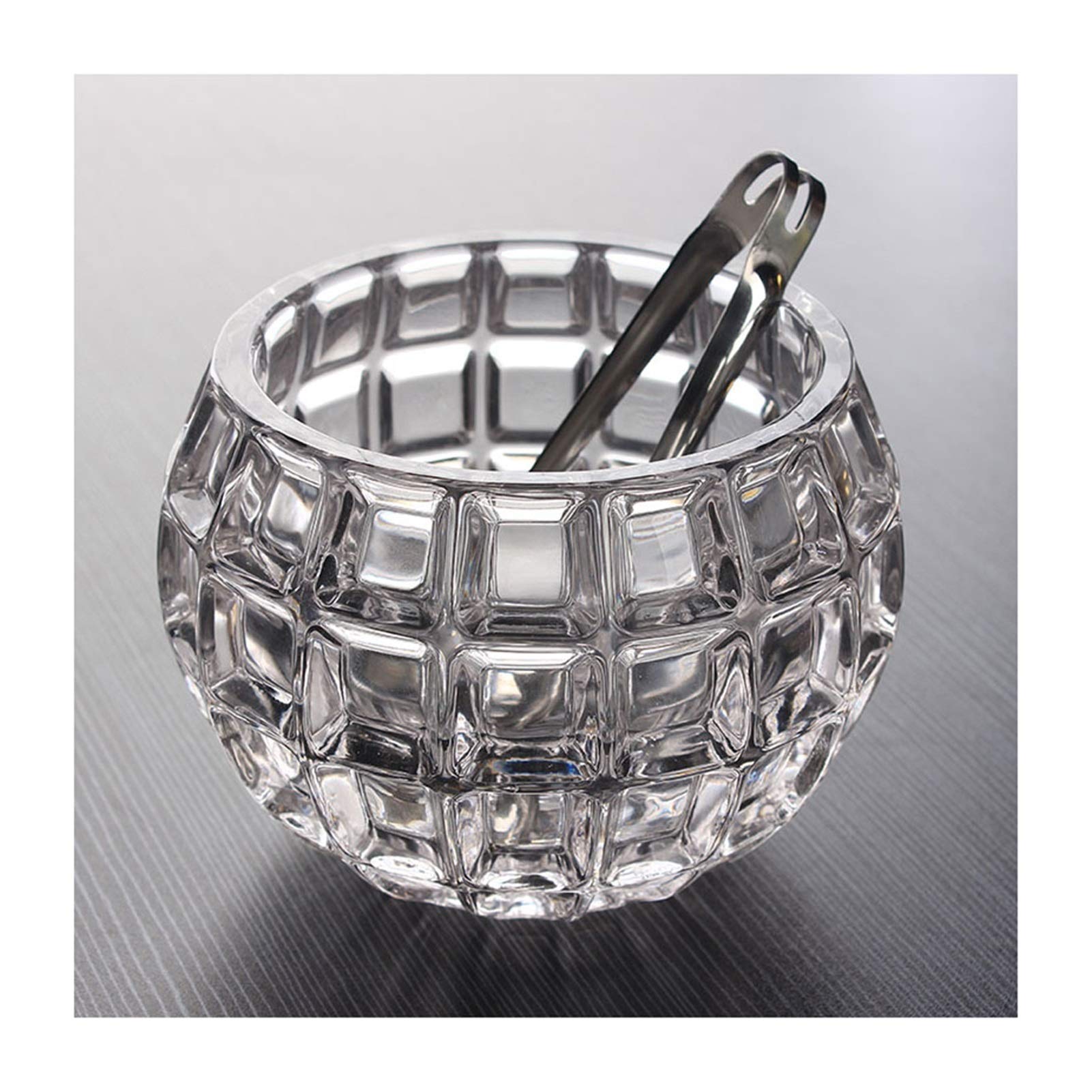 Seaux à Glace Seau à Glace en Verre créatif Bar glaçon Seau à Glace Maison Restaurant Seau de Stockage de Bureau Envoyer des Pinces à Glace en Acier Inoxydable Seau à Glace Seau à Vin
