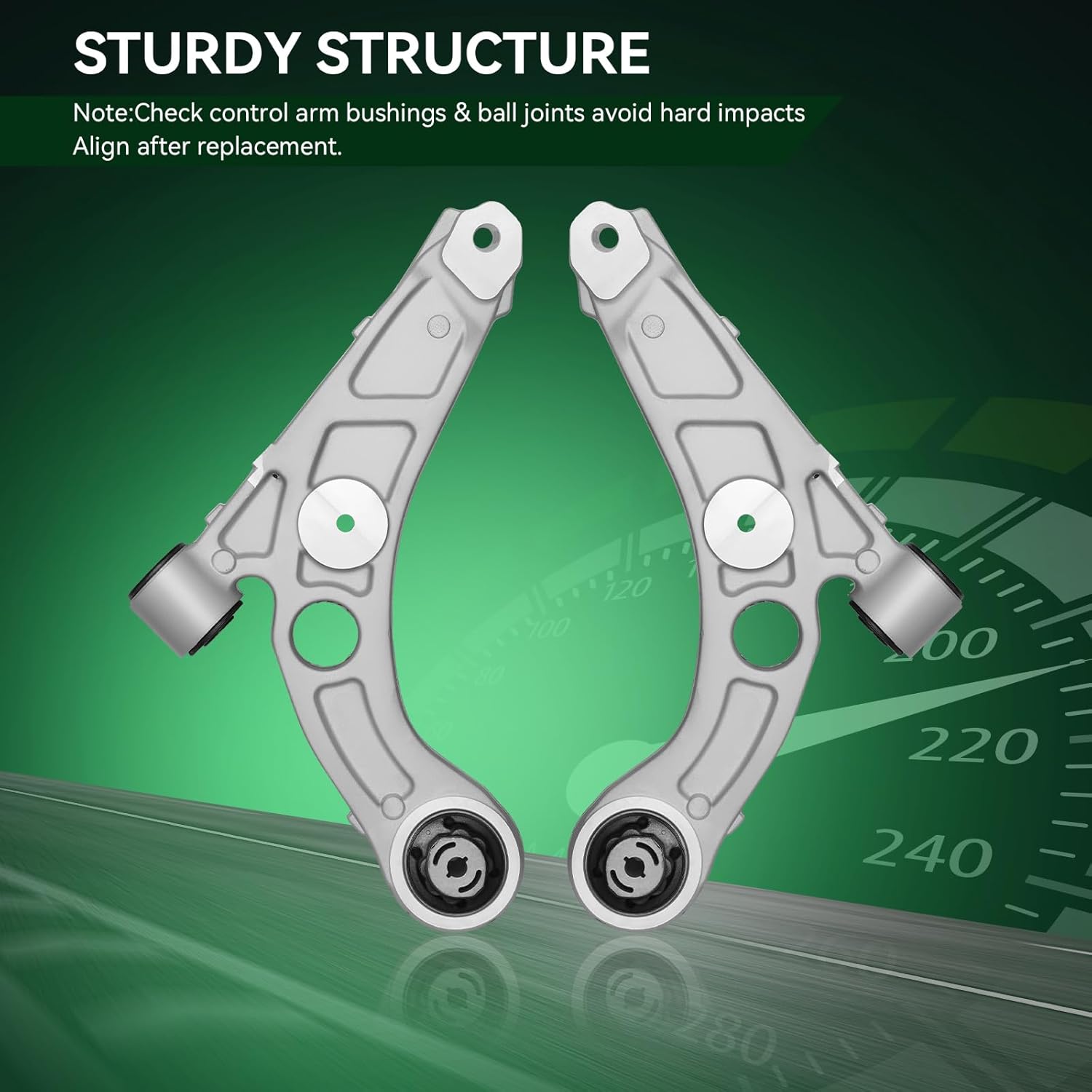 AUQDD 4Pc Suspension Kit Front Lower Control Arm and Ball Joint Fit For 2019 2020 2021 2022 2023 Je-ep Cherokee (OE# K643774 K643775 K500287 526-533 526-534 68285991AE 68285992AE 68224650AA)