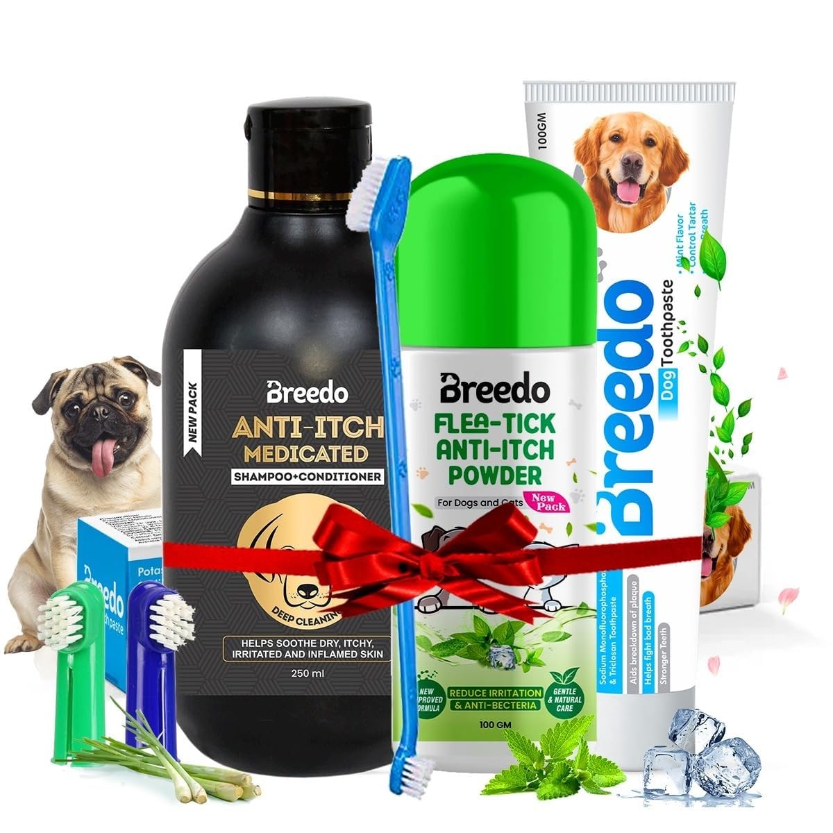 Breedo (Combo of 4) Toothpaste + Dog Shampoo + Teeth Brush + Dog Powder For All Breed Dogs Combo Kit Combo Kit for Dog| Cat| Monkey| Rabbit|Persian Cat.Dog Toothpaste| Dog Teethbrush (B0CG6HHH4G) Amazon Price History, Amazon Price Tracker