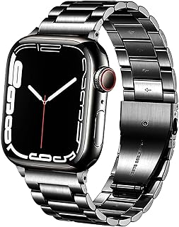 سوار ساعة من الفولاذ المقاوم للصدأ بديل متوافق مع ساعة آبل 38 و40 و44 و41 و45 و42 و46 و49 ملم وسلسلة اي ووتش 10/9/8/7/6/5/4/3/SE/الترا للنساء والرجال من ديليل