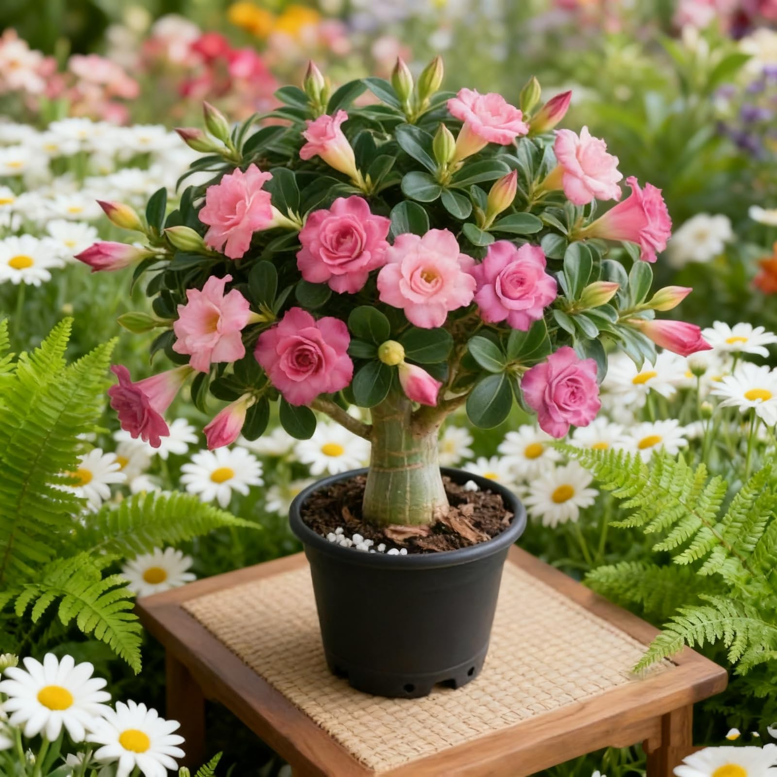 Adenium/Desert Rose for Planting UK-Ornamental/Potted/Plants/Rhizome/Resistant/Bedding/Gorgeous-G-1 Bulbs