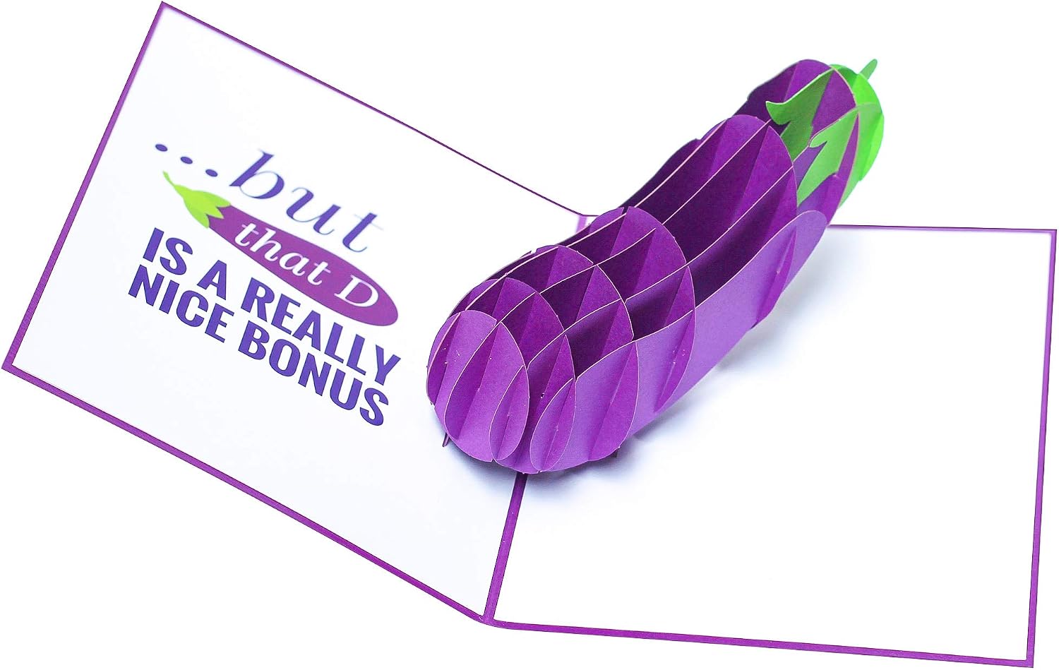 PopLife® Naughty Eggplant 3D Pop Up Card, I Love You for Your Personality But…” Inappropriate Birthday Card - Image 5