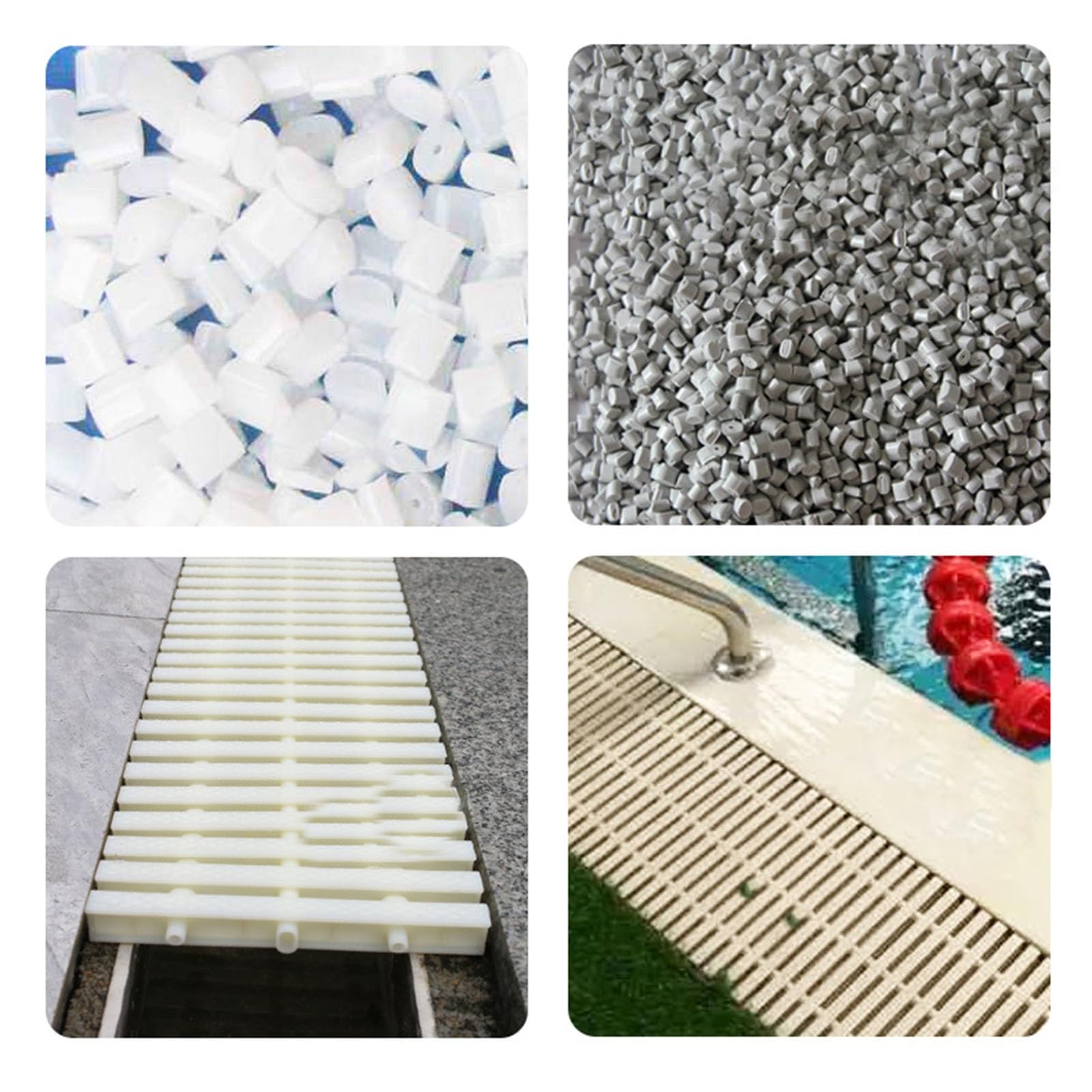 Rejillas para Piscinas, Cubierta de Rejilla de desagüe de desbordamiento para Piscinas - 6 Tiras de desagüe de Suelo de plástico ABS para Uso Interior/Exterior, 30x100CM - Duraderas, fáciles