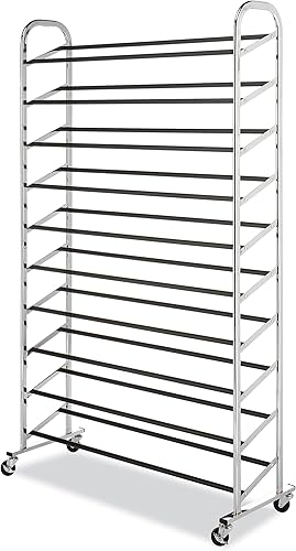 Miniatura 2 de Whitmor Zapatero giratorio Tower-50 de 10 niveles con ruedas de bloqueo cromado 50 pares