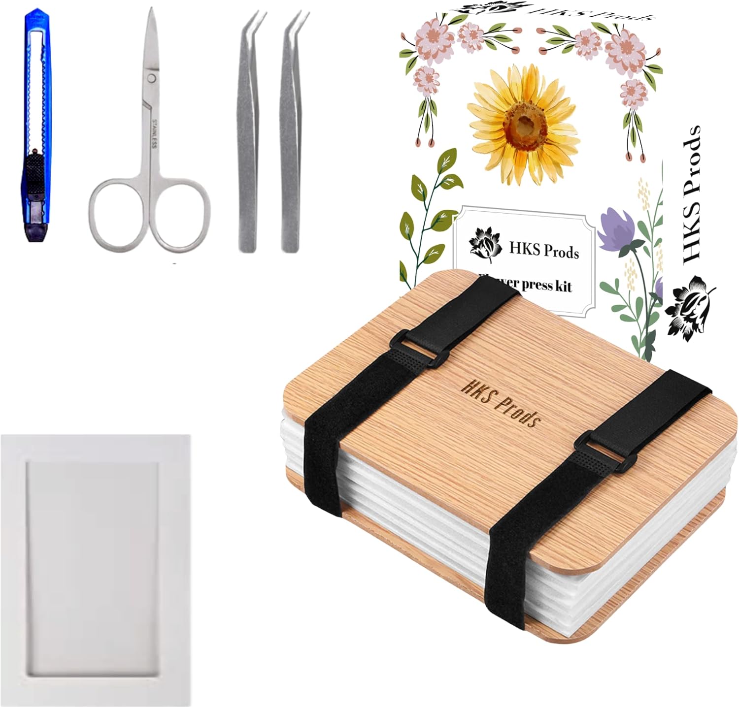 HKS Prods Large Flower Press Book Multiple Layer Fantastic