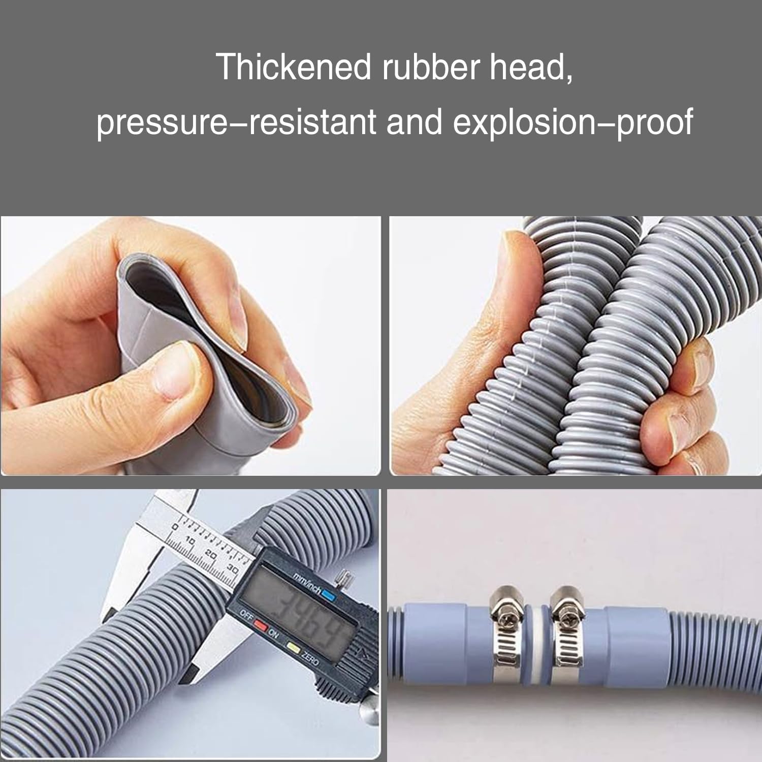 Kit de manguera plegable para aguas residuales de RV, tubo de residuos de caravana a prueba de fugas con adaptadores ajustables para autocaravanas, caravanas y remolques