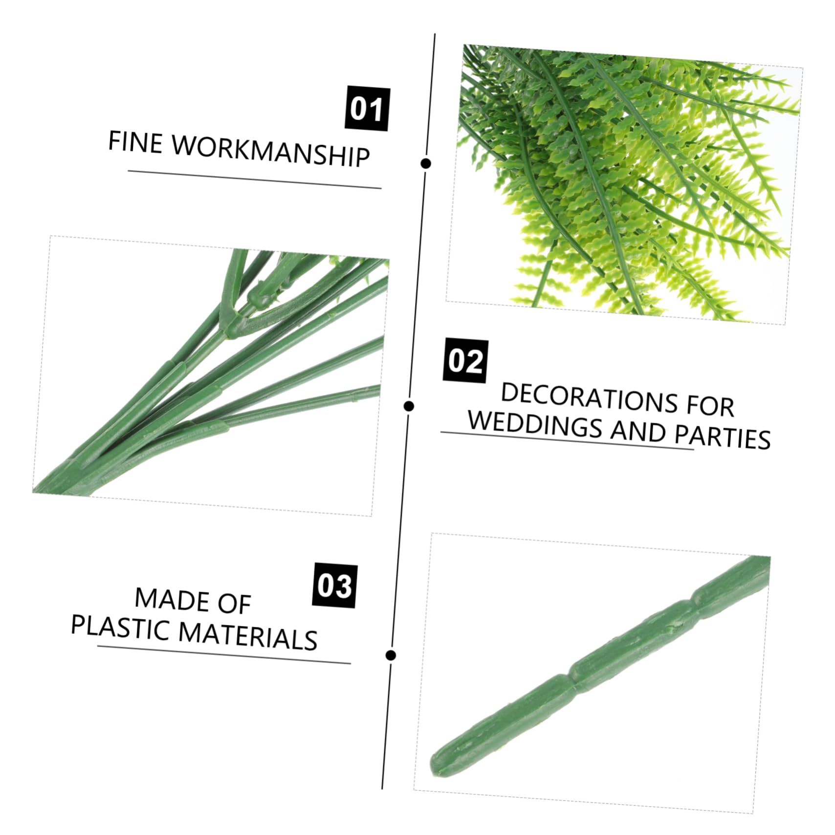 Alipis 2 Sätze Simulierte Persische Blätter Künstliche Pflanzen Im Freien Gefälscht Girlanden Glyzinien Künstliche Blumen Dekorationen Hochzeit Grün Kunstpflanze Plastik Green 4 Stück * 2