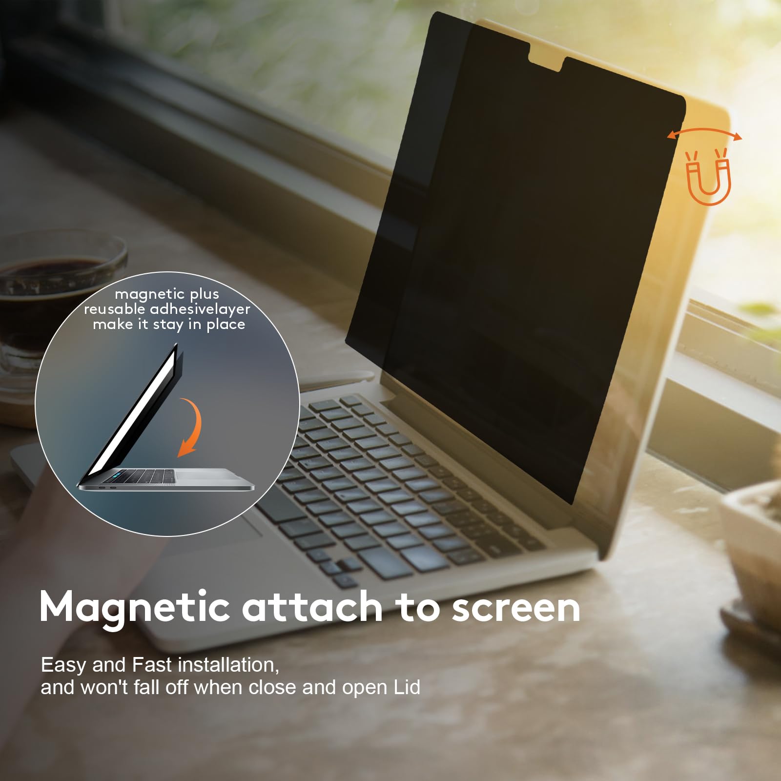 Pantalla magnética de privacidad para MacBook Pro de 16 pulgadas (2019-2023), modelo A2141, A2485, A2780, A2991, protector de pantalla extraíble, bloqueo de luz azul, protector antirreflejos
