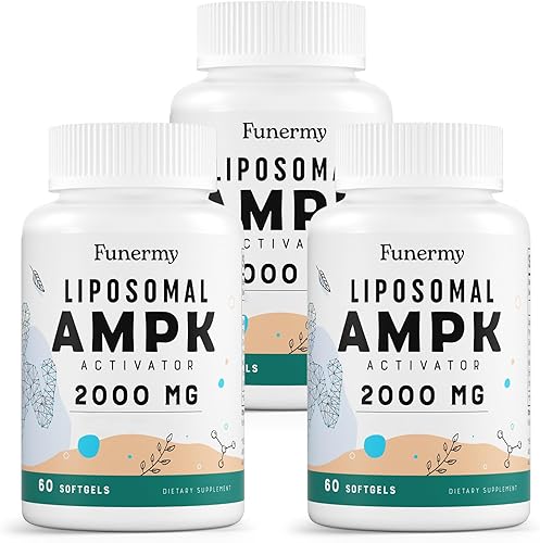 Activador liposomal AMPK 2000 mg - Alta biodisponibilidad Berberina HCL, DIM, cardo mariano y corteza de canela Cápsula 6 en 1 AMPK Suplementos para