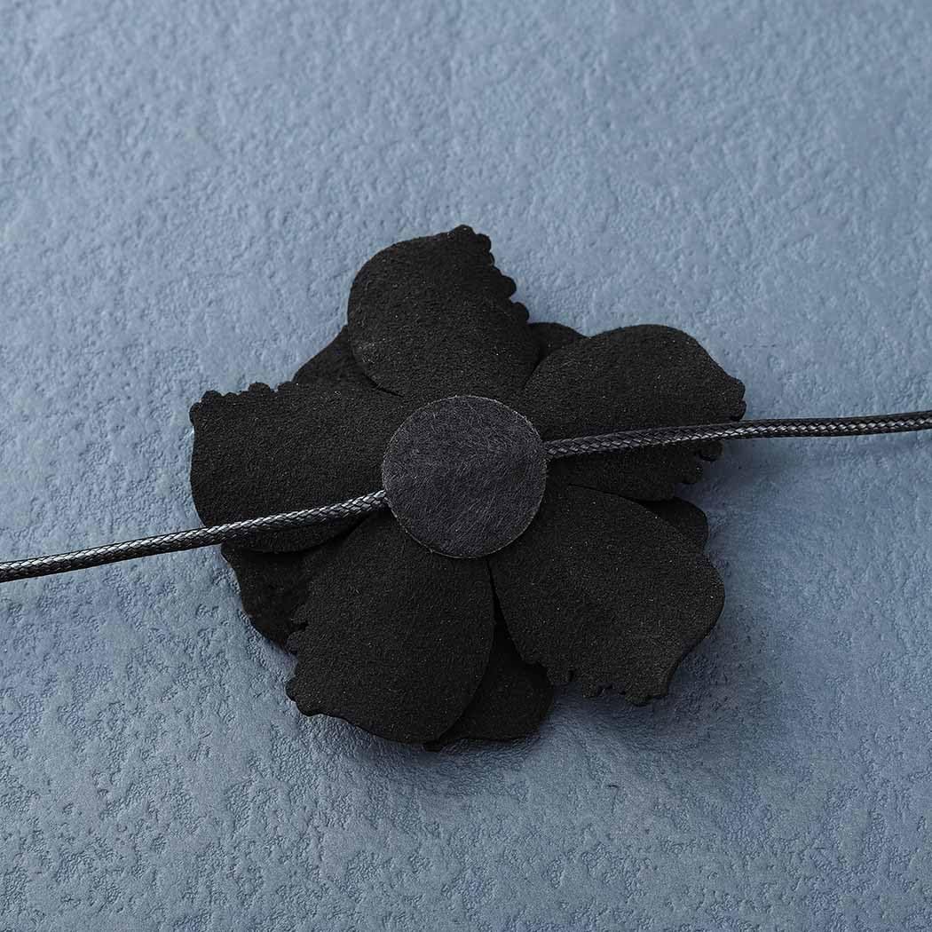 Big Flower Choker Necklaces Rhinestone Flower Choker Vintage Flower Necklace Choker Tie Floral Necklace Weddings Dances Accessories for Women Jewelry Necklace - Image 5