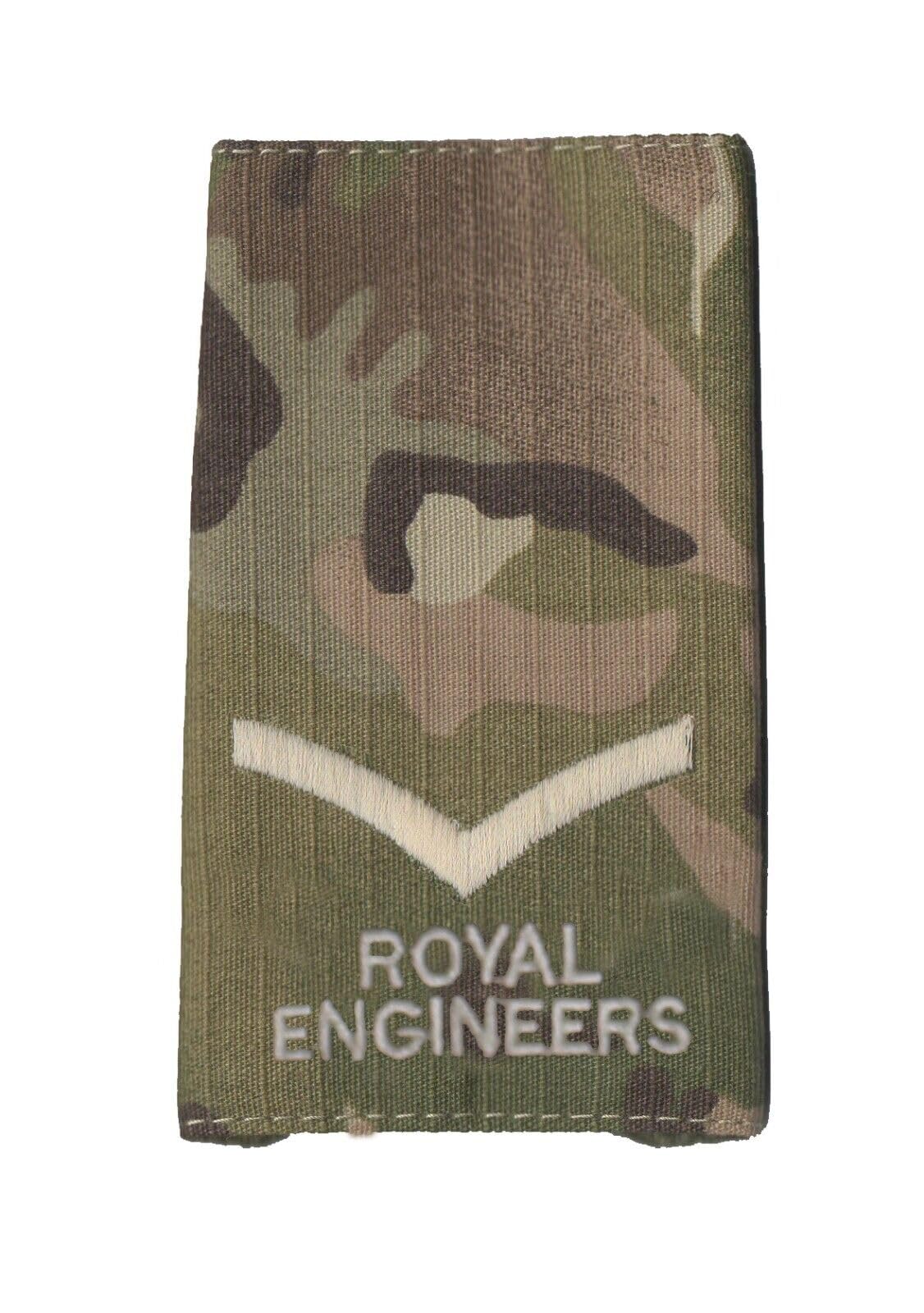 Cl Distribution Unisex Mtp Royal Engineers /Multicam Rank Slide - British Army Military - One Slide (Lance Corporal)