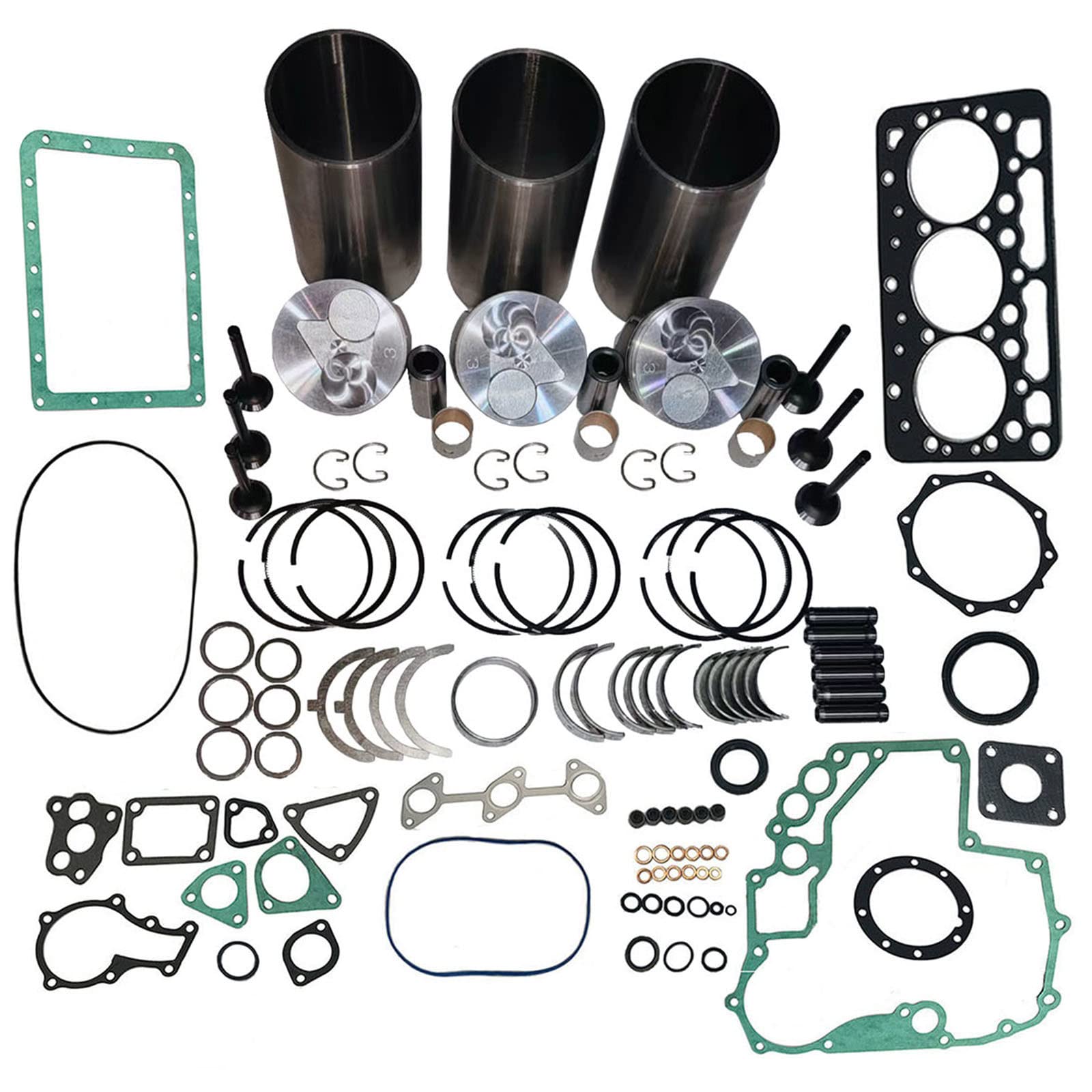 Photo 1 of WSbaodan Complete D722 Overhaul Rebuild Kit Compatible with Kubota D722 D722EBH D772B Engine Liner&piston&ring&Valves&Bushing&Full Gasket Kit