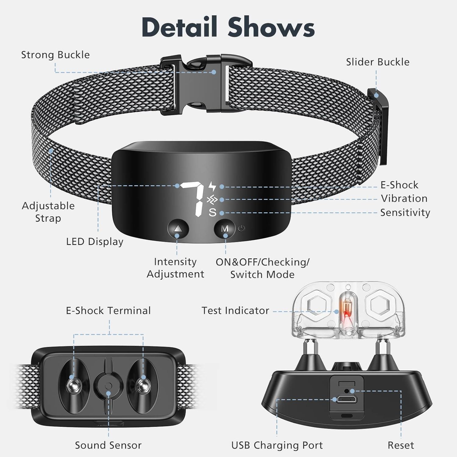 Anti bark, Rechargeable AntiBarking Collar