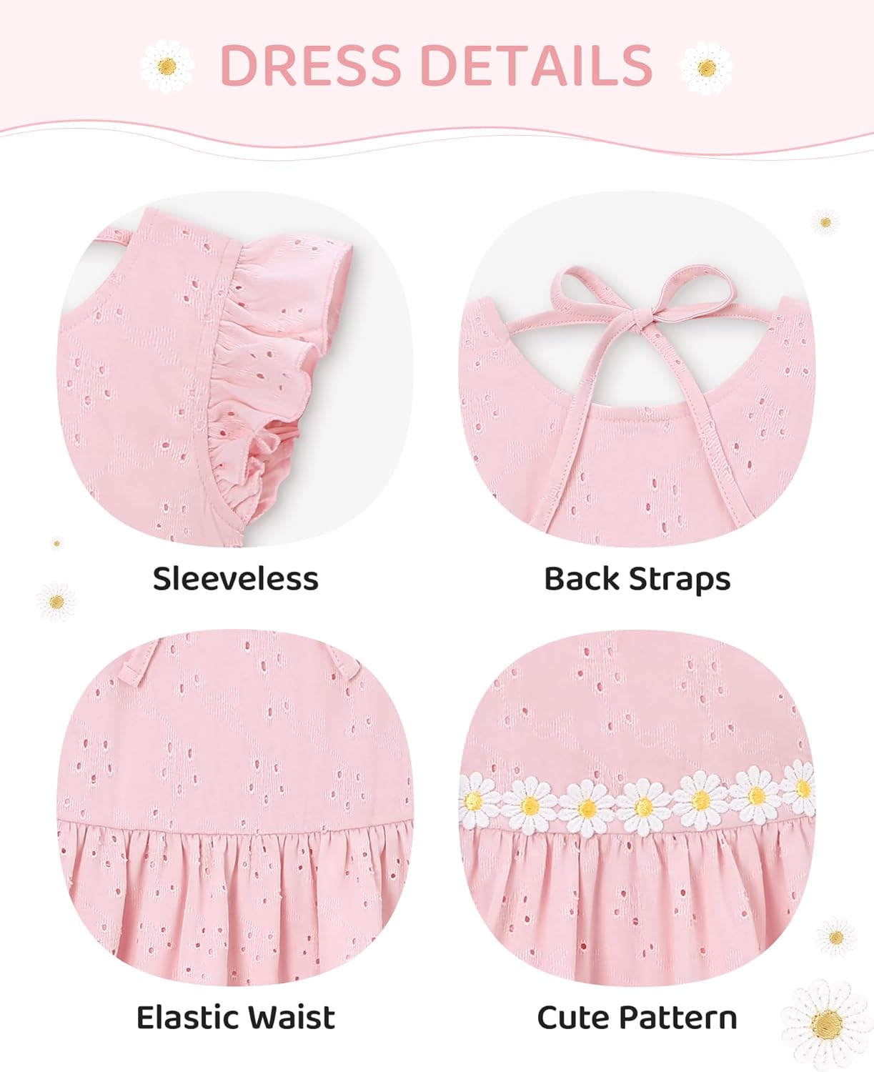 Toddler Baby Girl Dress Ruffle Sleeveless Dresses Girls Kids Outfits Casual Floral Spring Summer Beach Sundress - Image 6