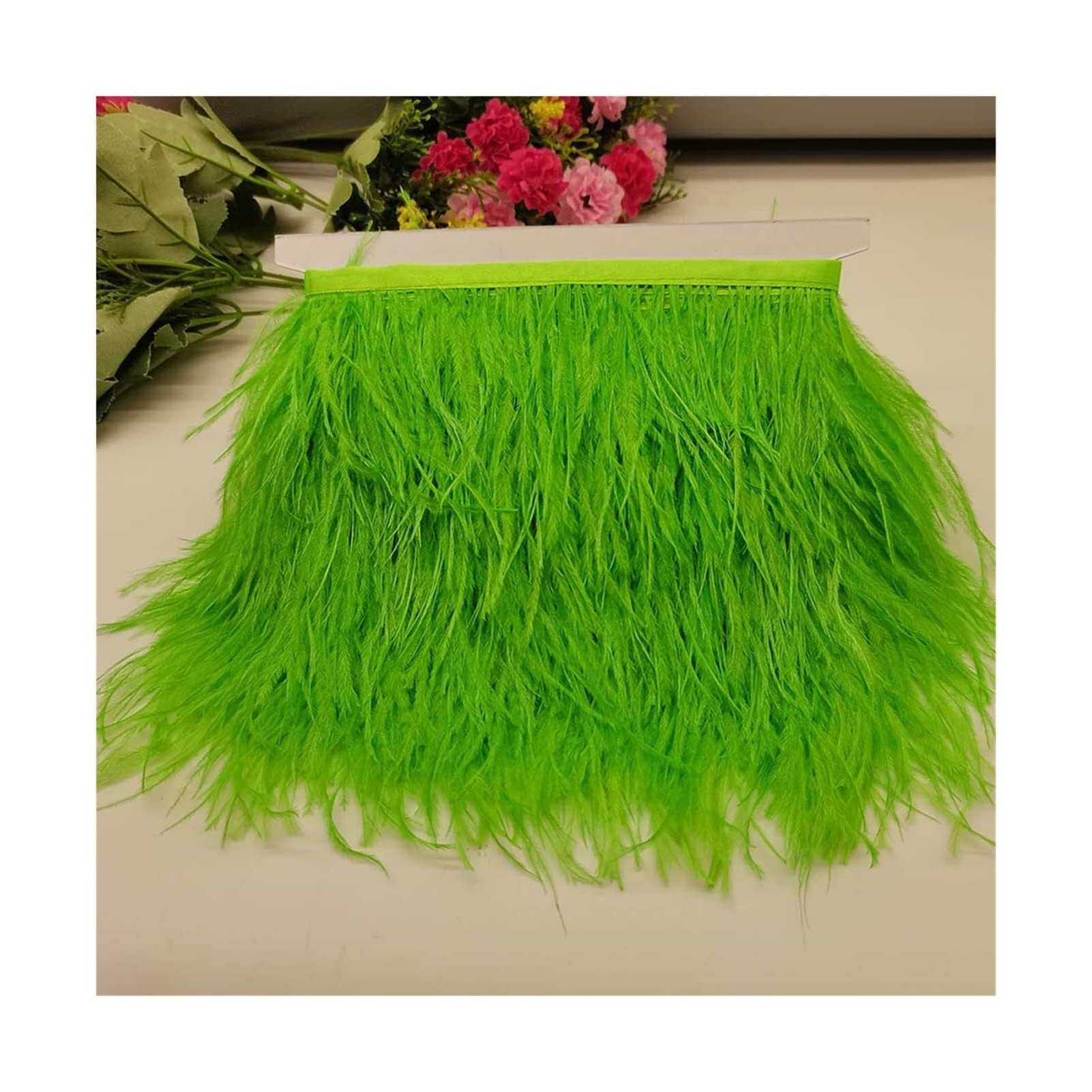 Plumes d'autruche naturelles : garniture haut de gamme pour costume de haute couture