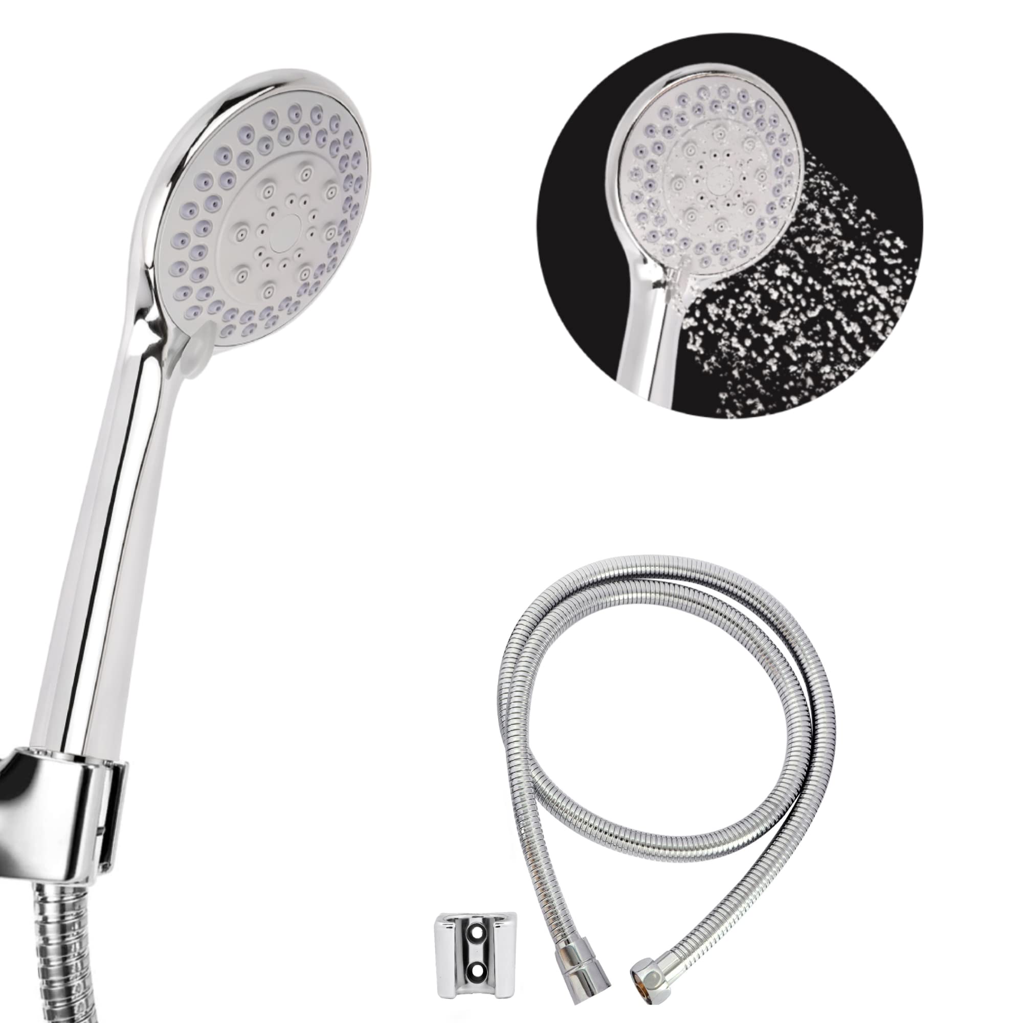HALOSIS (QUALITY FIRST) 4-INCH, 5-Function ABS Hand Shower Set with 1.2 mtr SS 304 Shower Hose and Wall Hook (Chrome) (B08V1QK5H5) Amazon Price History, Amazon Price Tracker