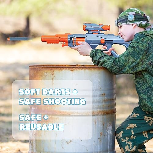 Miniatura 6 de AMOSTING Paquete de munición de 100 balas de repuesto compatibles con pistolas Nerf N-Strike Elite 2.0 Series – Compatible con todas las pistolas