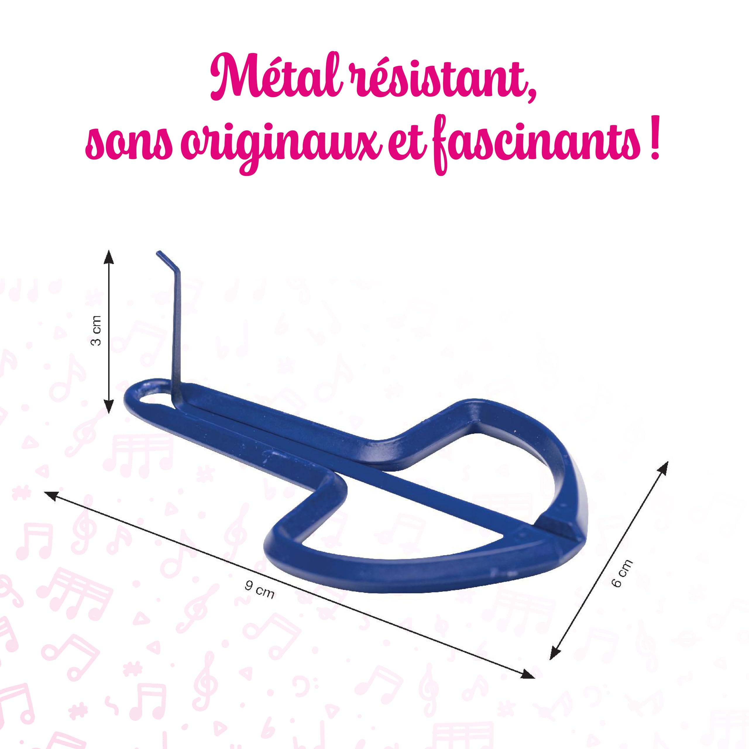 Fuzeau – Guimbarde Métal 8 cm - Enfants Dès 6 Ans – Instrument À Vibration À Mettre En Bouche – Sons Originaux Et Expressifs – Qualité Sonore Optimale – Éveil Musical Ludique – Réf. 4996