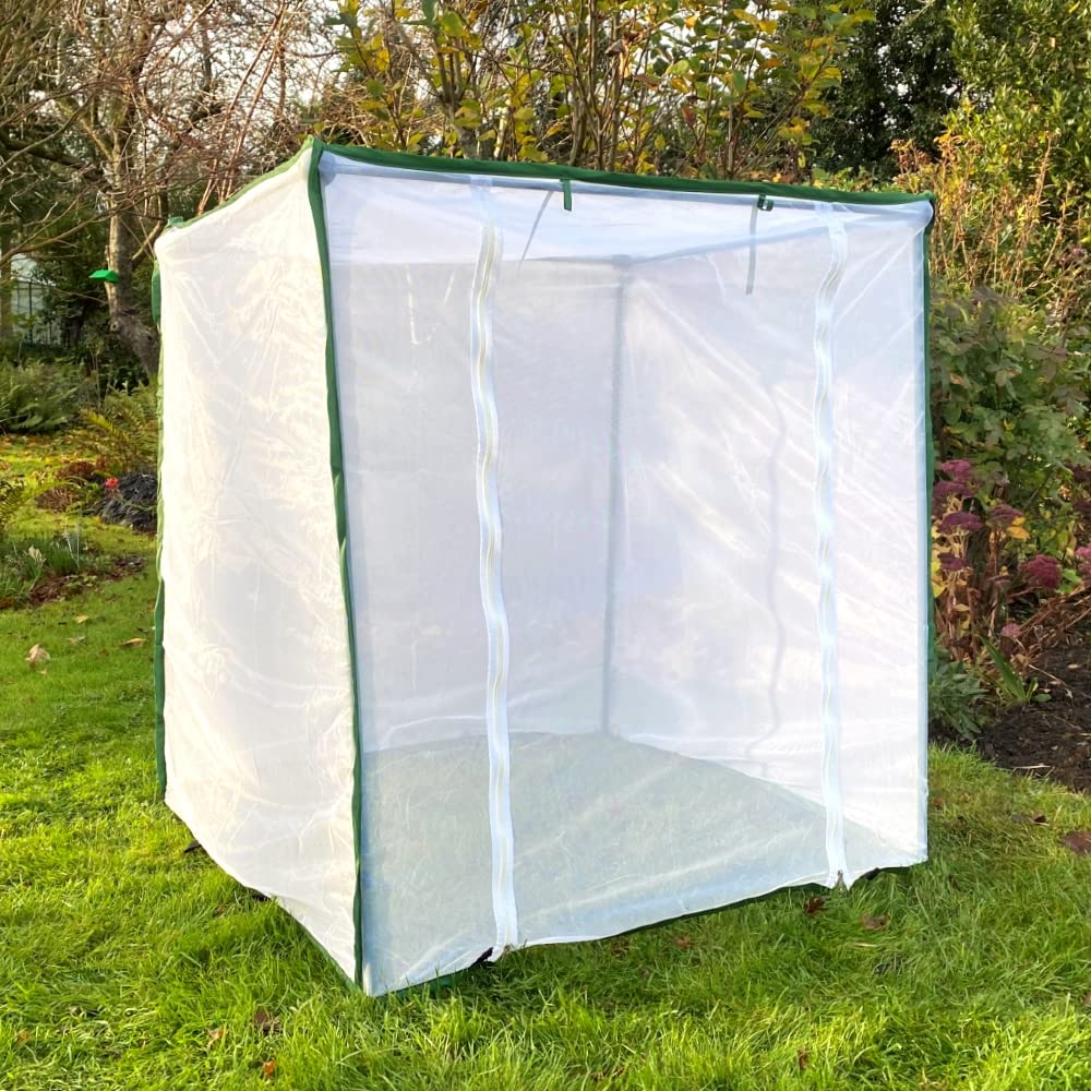 Gardenskill White Fruit & Vegetable Cage With Insect Mesh Butterfly Netting Cover | Plant Protection For Carrots Tomatoes Brassicas Strawberries Flowers Raised Beds (2M X 1M X 1.25M High)