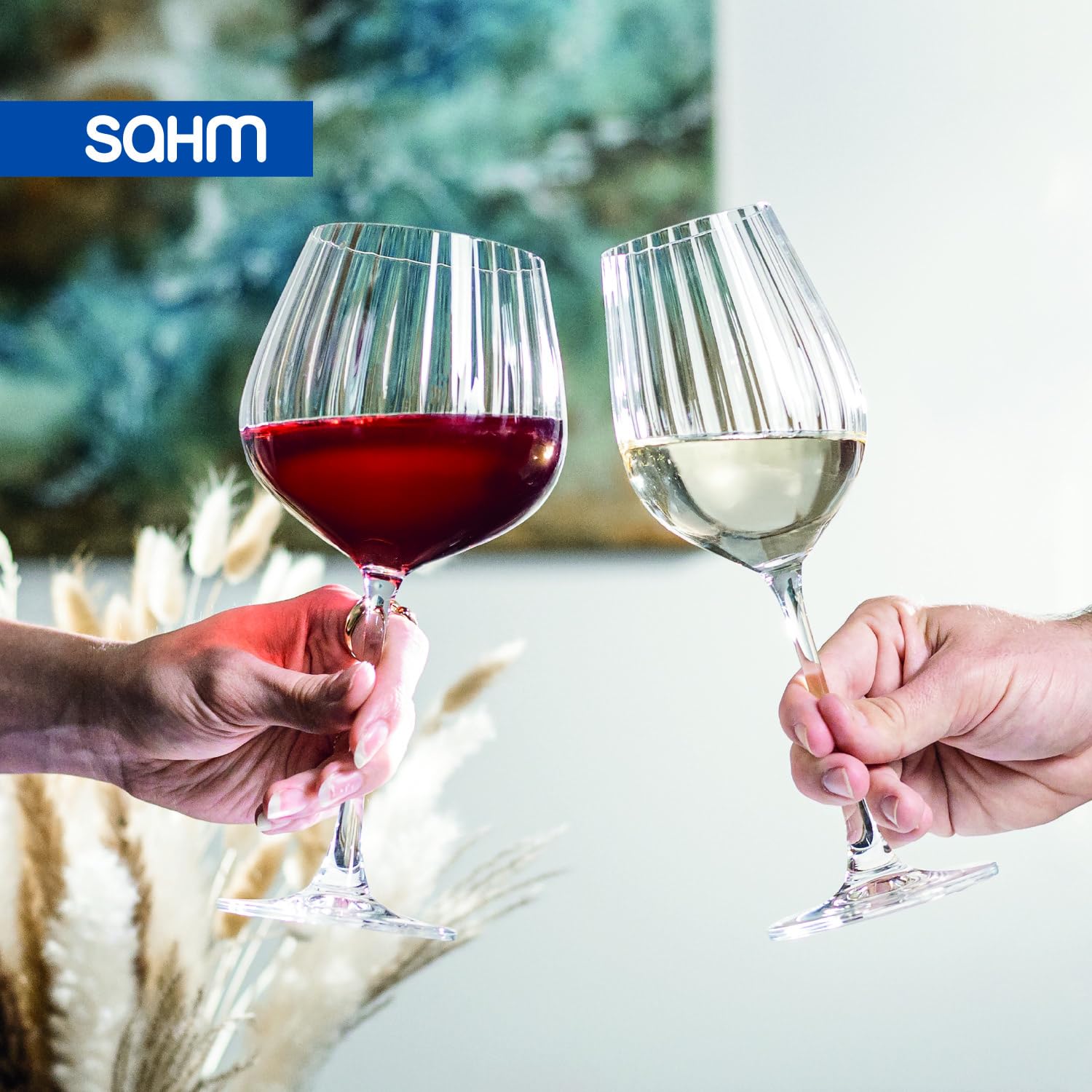 Sahm Columba Optic Rotweingläser 6er Set - Premium Gläser Set 640 ml - Stilvolle Weingläser - Weißweingläser, Rotweingläser & Aperitifgläser