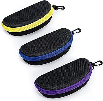 6 Pack Sunglasses Case Portable Travel Zipper Eyeglasses Case With