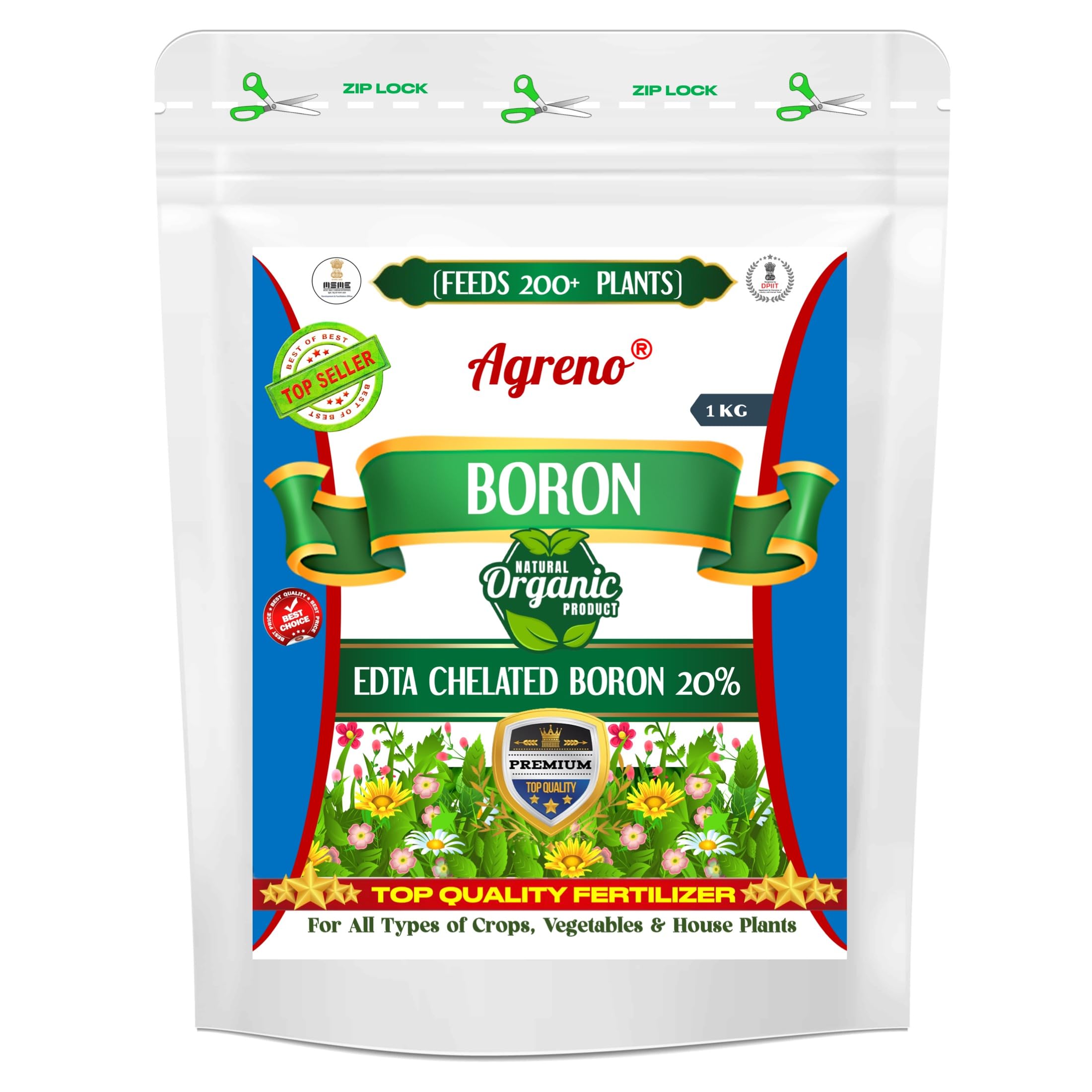 Agreno® Chelated Boron - 20% EDTA, Powerful Essential Organic Fertilizer for Fast Growth of All Plants. (1 kg)-image-36
