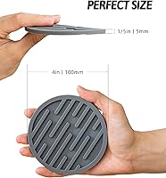 Vista 6 de Juego de 6 posavasos de silicona para bebidas con soporte, impermeables, antideslizantes, reutilizables, posavasos duraderos para mesa, bar