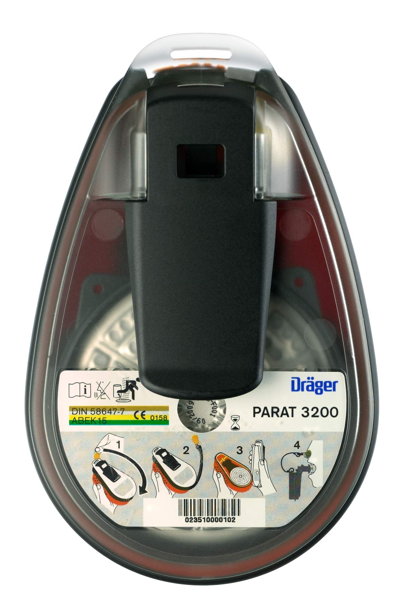Dräger R57982 Parat 3200 maska ewakuacyjna, czerwona