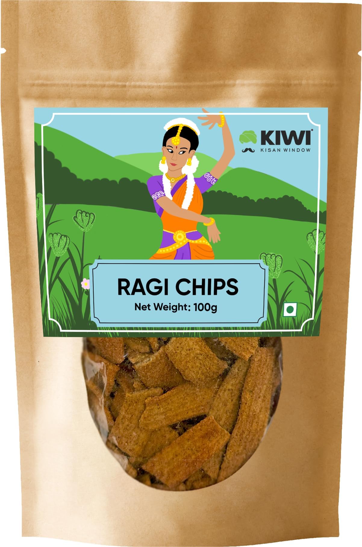 KIWI Kisan Window Ragi Chips- 100g