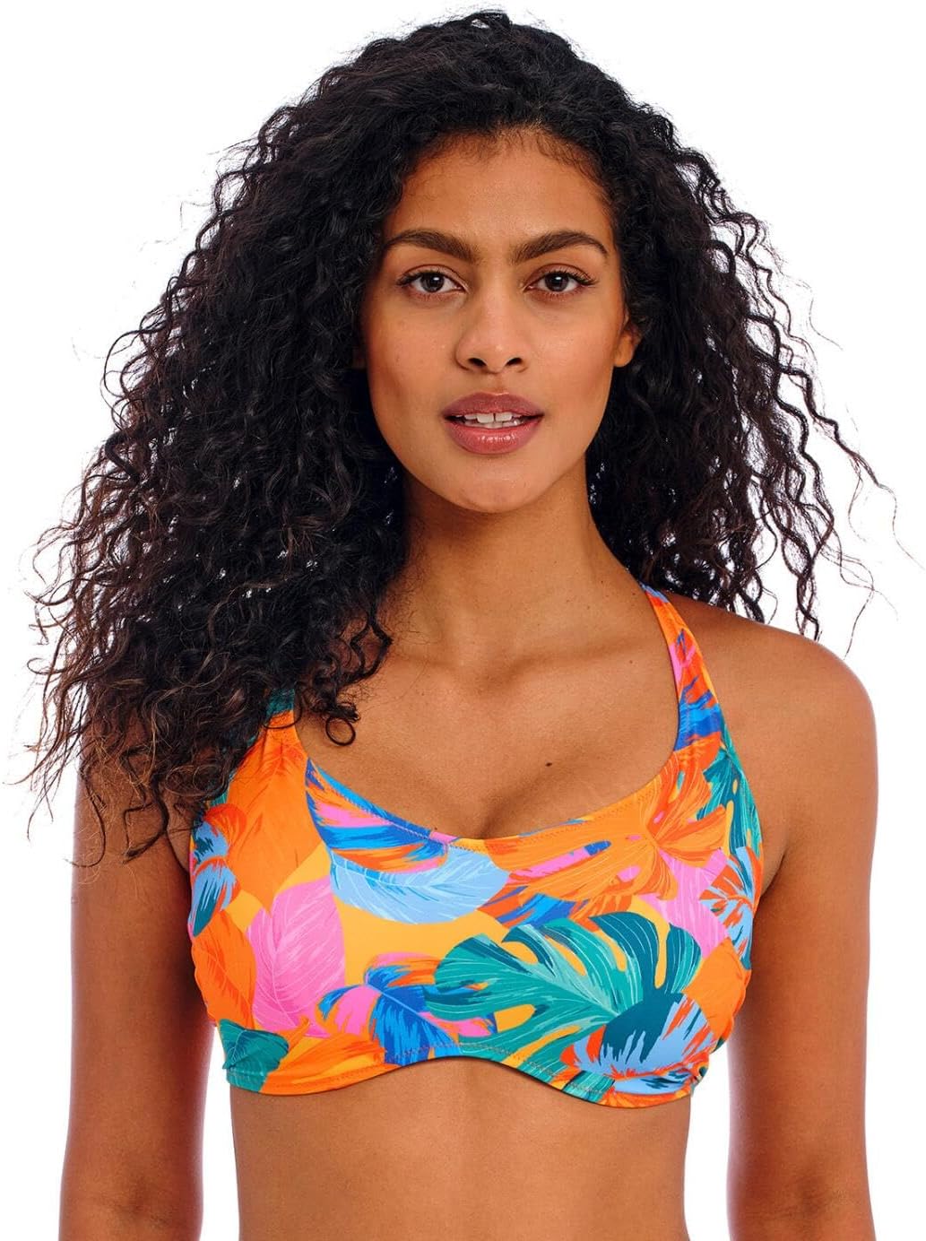 Freya Aloha Coast Bralette Underwire Bikini Top 32DD, Zest
