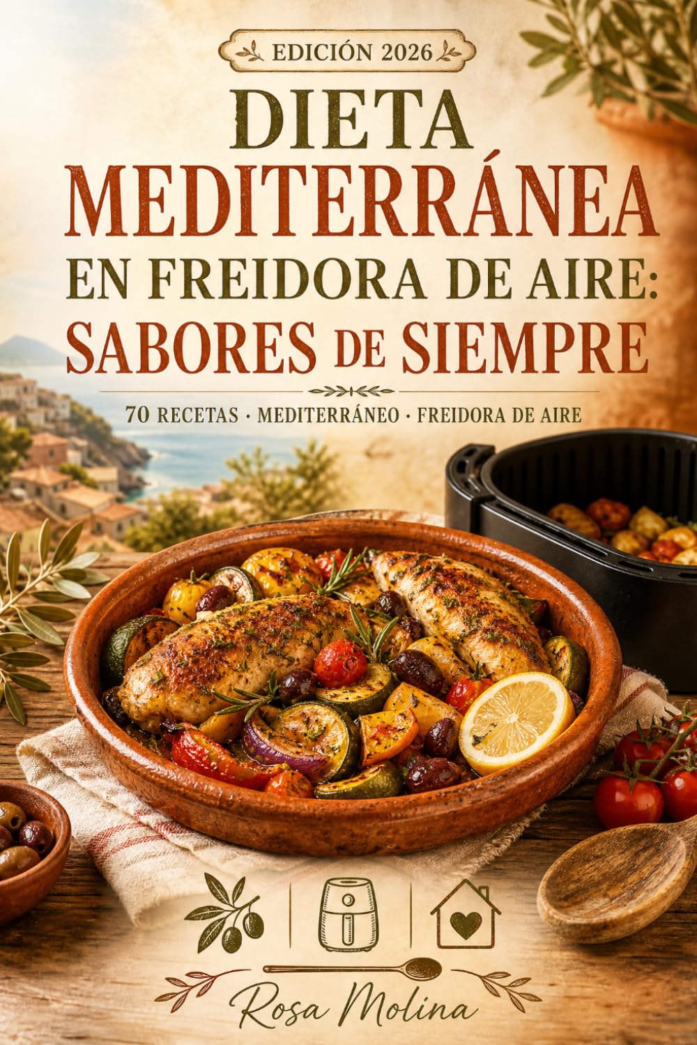 Dieta Mediterránea en Freidora de Aire: Sabores de Siempre: 70 recetas tradicionales mediterráneas fáciles y saludables en freidora de aire, sin complicaciones