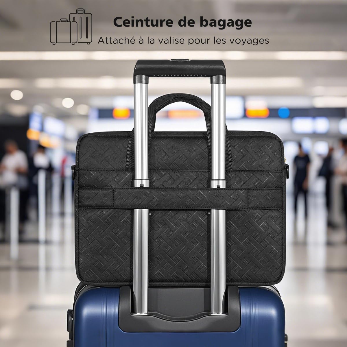 NIDOO 17,3 Pouces Sacoche Ordinateur Portable Sac à Bandoulière Sac a Main PC Mallette de Protection pour 17.3" IdeaPad 3 Gen 7/ Legion 5 5i/ ThinkPad P17/ ENVY Laptop 17/ ZenBook Pro 17/ LG gram 17