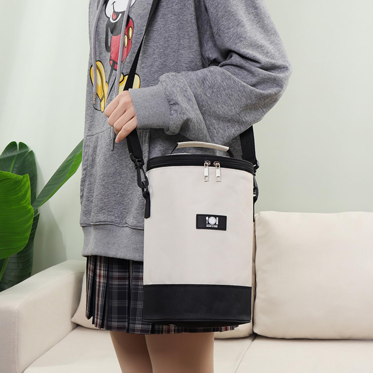 Borsa termica da picnic, 6,6 l, borsa termica per il trasporto di cibo e bevande, ideale per campeggio, set da 2