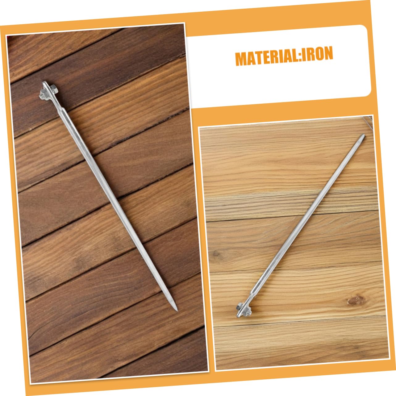 SHINEOFI 3 Pezzi Picchetti Zincati per Messa a Terra in Ferro 50cm per Impianto Elettrico Residenziale, Riduce la Resistenza di Terra Installazione Rapida