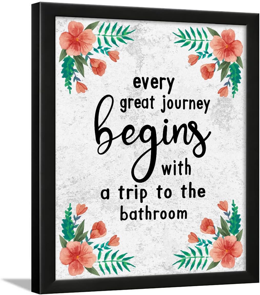 Kagaz Kala - Powder Room poster - Bathroom posters with frame - Bathroom quotes framed posters ...