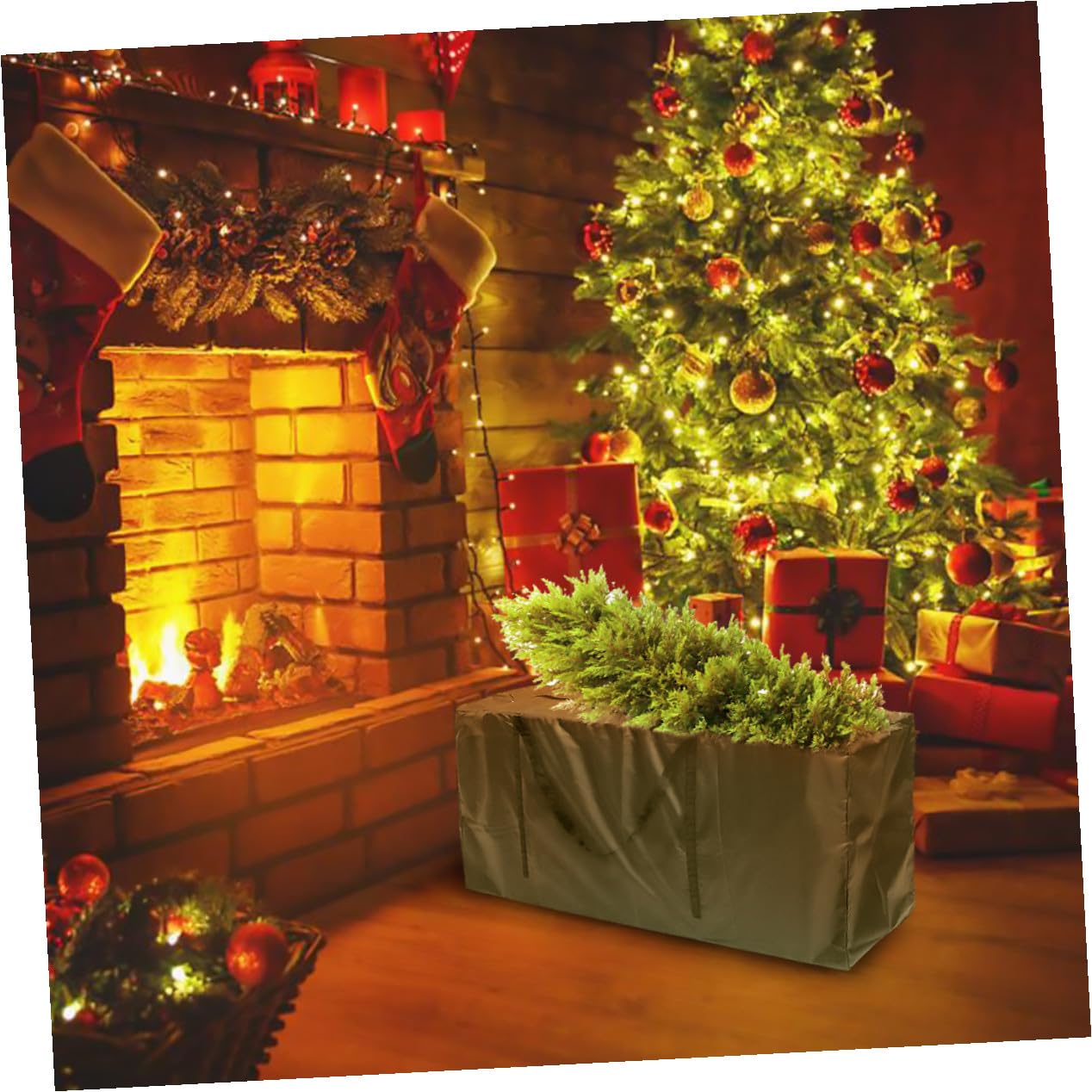 Weihnachtsbaumgeschenktüte Aufbewahrungstaschen Mit Reißverschluss Weihnachten Weihnachtspray -tasche Taschendekoration Weihnachtsbaumregal