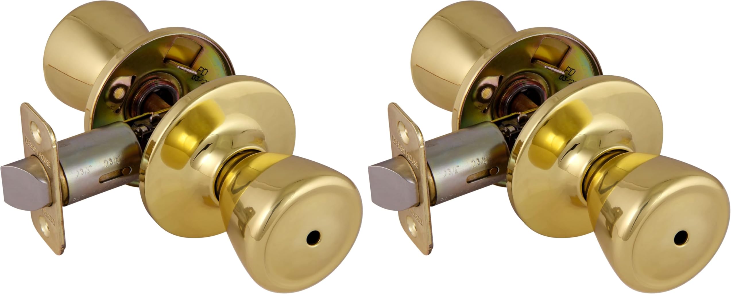 Design House Tulip Passage Knob - Polished Brass -20