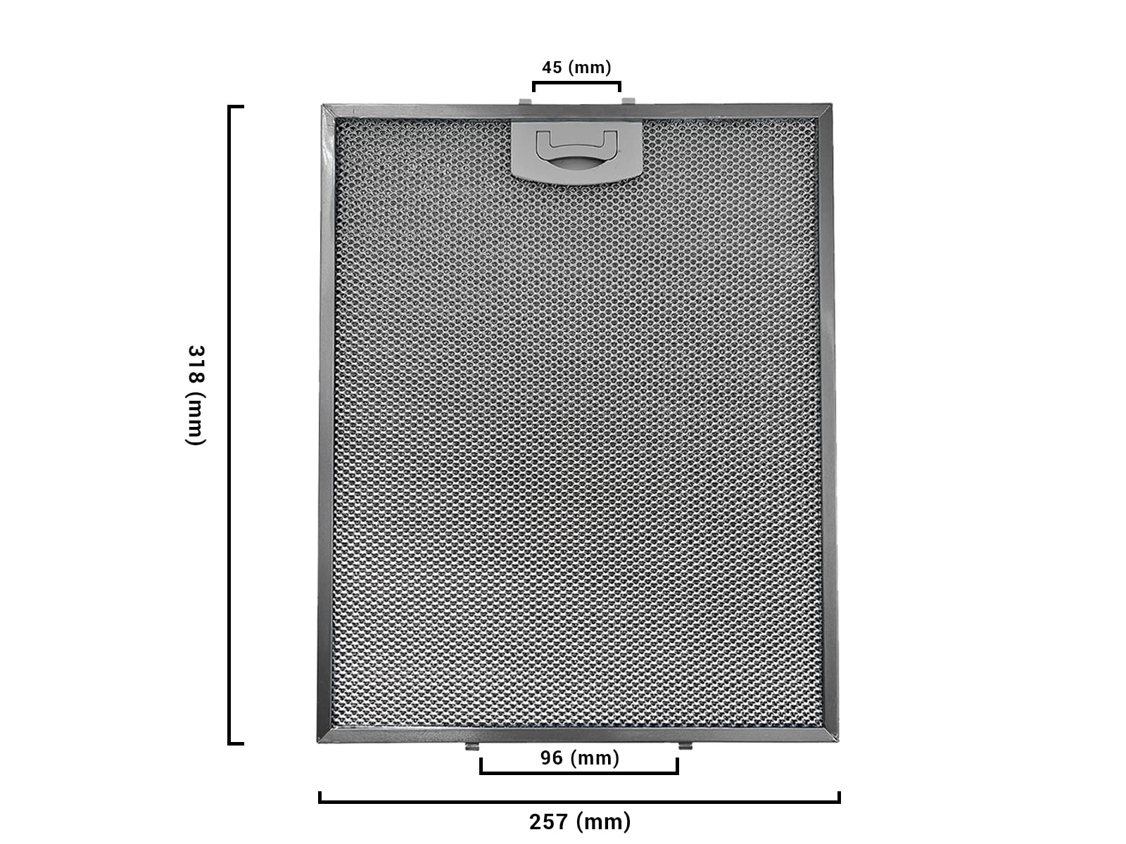 Coppia X2 Filtro Metallico Per Cappa Falmec, Dimensioni 235x245x8 Mm High Performance Filter Pratica Maniglia Di Sgancio A Innesti Rinforzati 87241351
