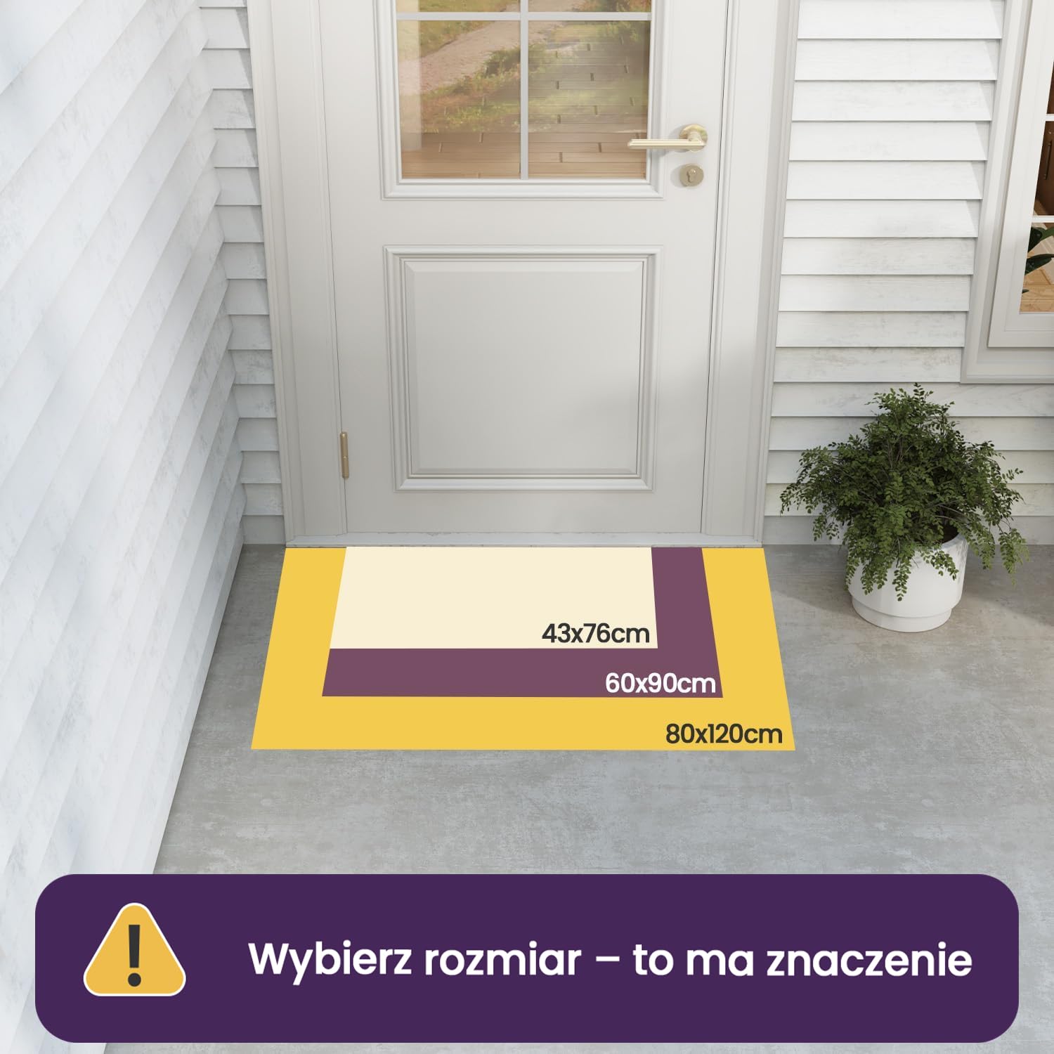 DEXI Wycieraczka pod drzwi wejściowe, 43 x 76 cm, antypoślizgowa mata na drzwi, antypoślizgowa, do użytku wewnątrz i na zewnątrz, nadaje się do prania, ciemnoszara | Odporny na kurz, odporny na zabrudzenia, niski profil, do drzwi, ogrodu i podwórza