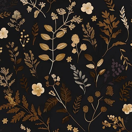 Miniatura 16 de Papel tapiz floral azul oscuro para despegar y pegar, papel de contacto de hojas bohemias, papel de contacto con flores oscuras, extraíble, Azul