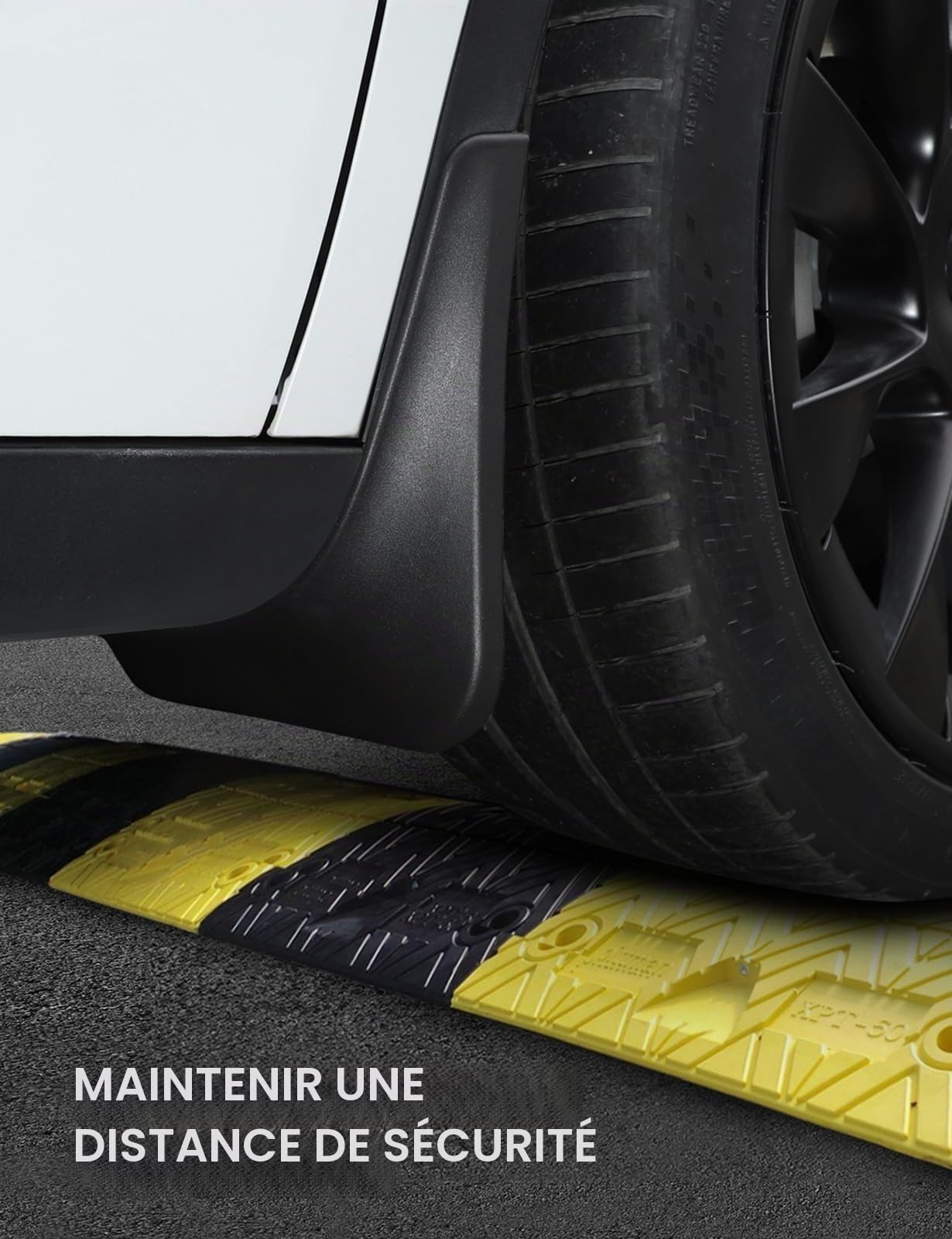 BASENOR 2020-2024 Bavettes de Protection Tesla Model Y Protecteurs d'éclaboussures Pas de perçage Pas de Ruban adhésif Protecteur de Pneu Bavettes Tous Temps Accessoires extérieurs Tesla