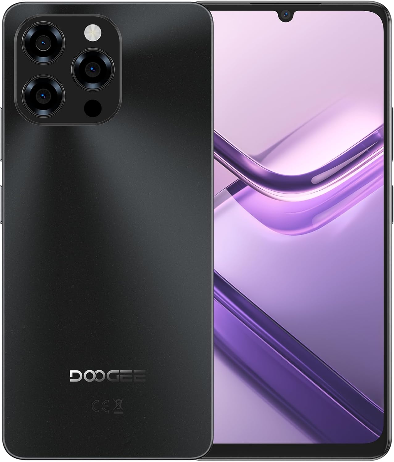 DOOGEE N55 Android 16 Smartphone, 16GB+128GB/2TB & 8.6mm Ultra-Slim Mobile Phones, 6.56" HD+ 90Hz & 5160mAh Android Phone,T7200 Octa Core,4G Dual SIM Free Unlocked Phones, Widevine L1/Face I