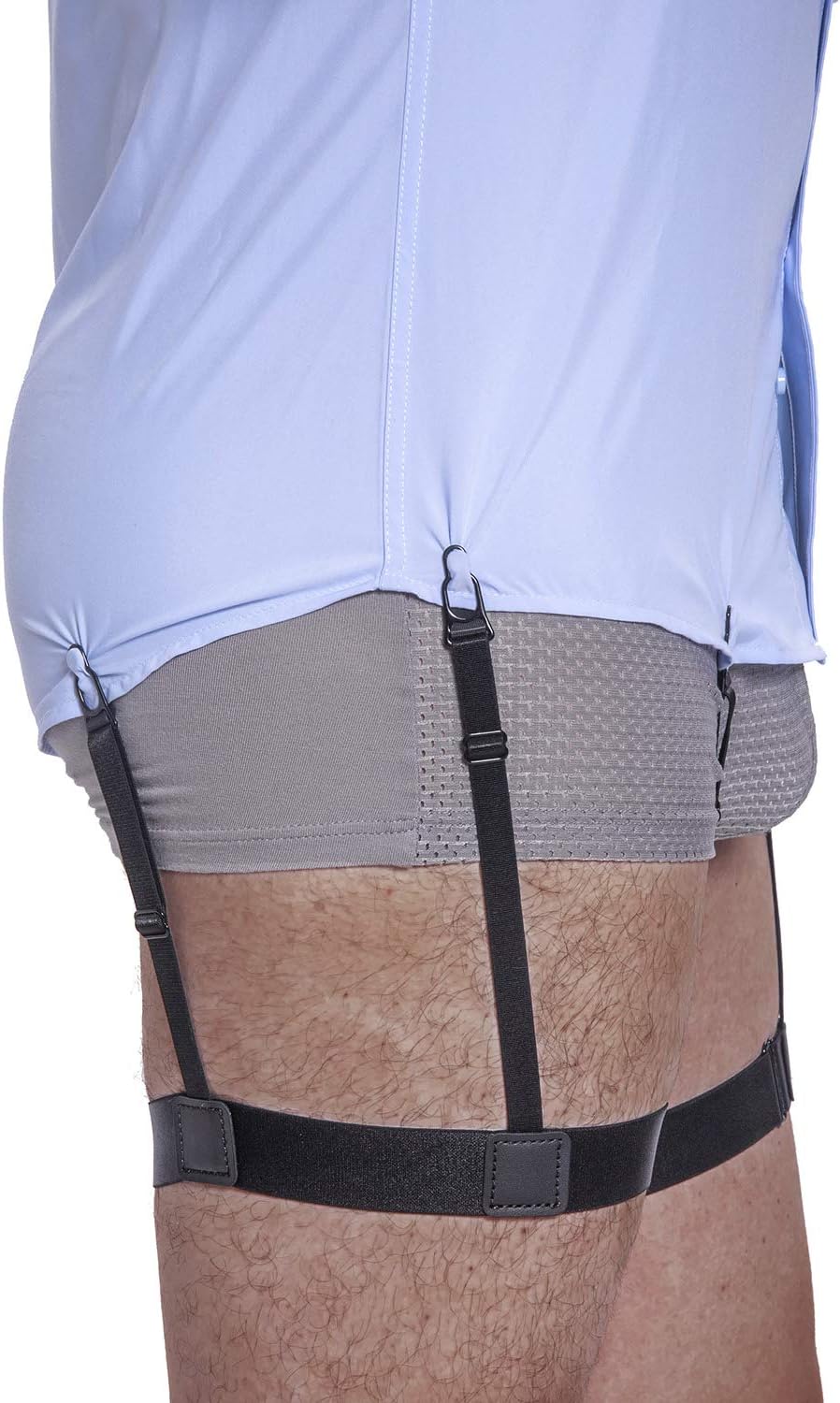 Shirt Stays Garters for Men: Adjustable Shirt Holders Shirt Tuckers Elastic Shirt Keepers for Military Police image 2