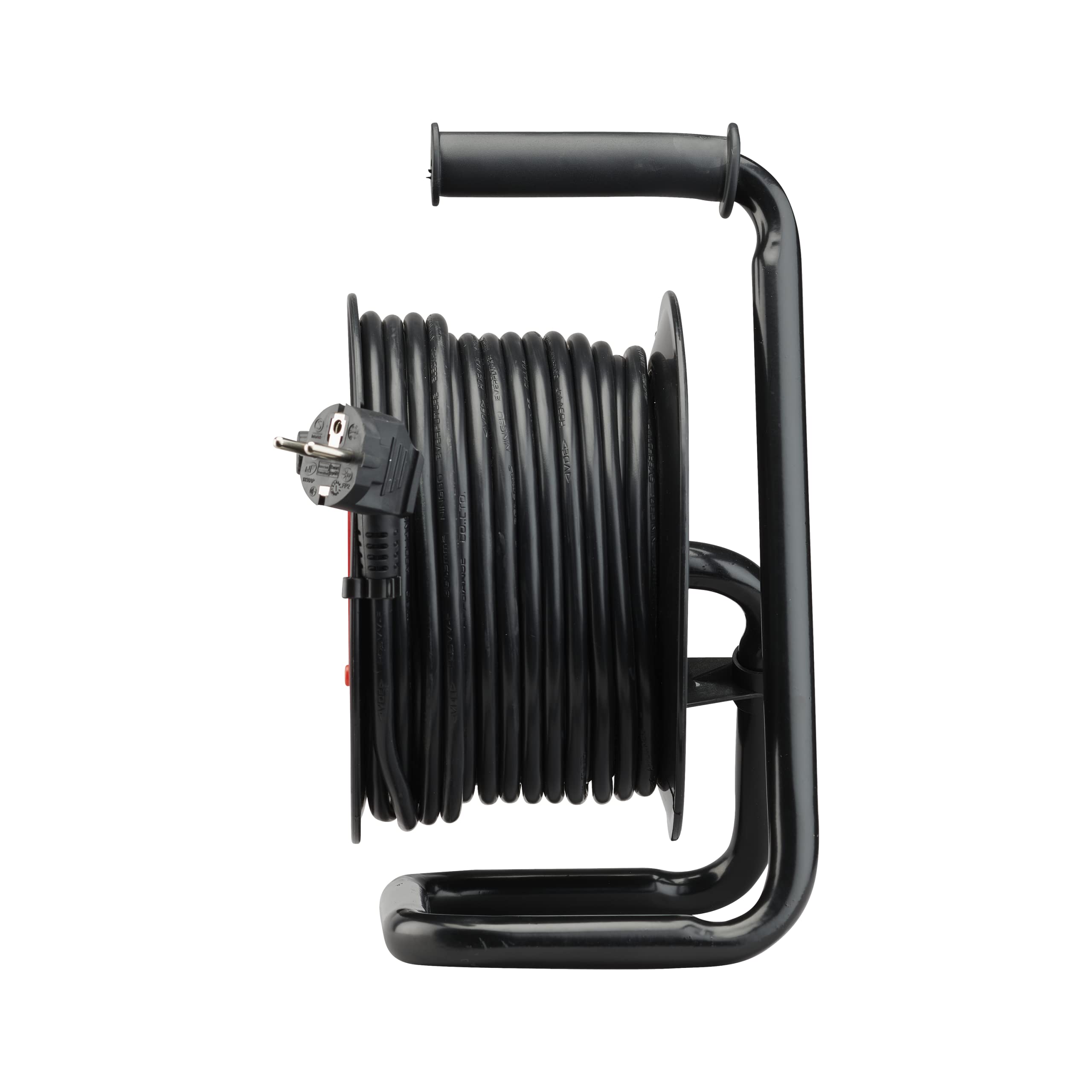 Debflex 601253 bęben kablowy do majsterkowania HO5VV-F 3G1.5, przełącznik 4P, 25 m, czarny