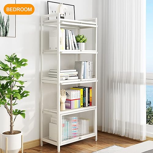 Miniatura 2 de WOQLIBE Estante de cocina para panadería de 5 niveles, estante pesado para almacenamiento de cocinas con pies ajustables, estante industrial